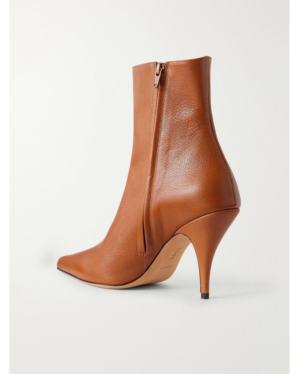 Jude Brown Theresa 90 Textured-Leather Ankle Boots