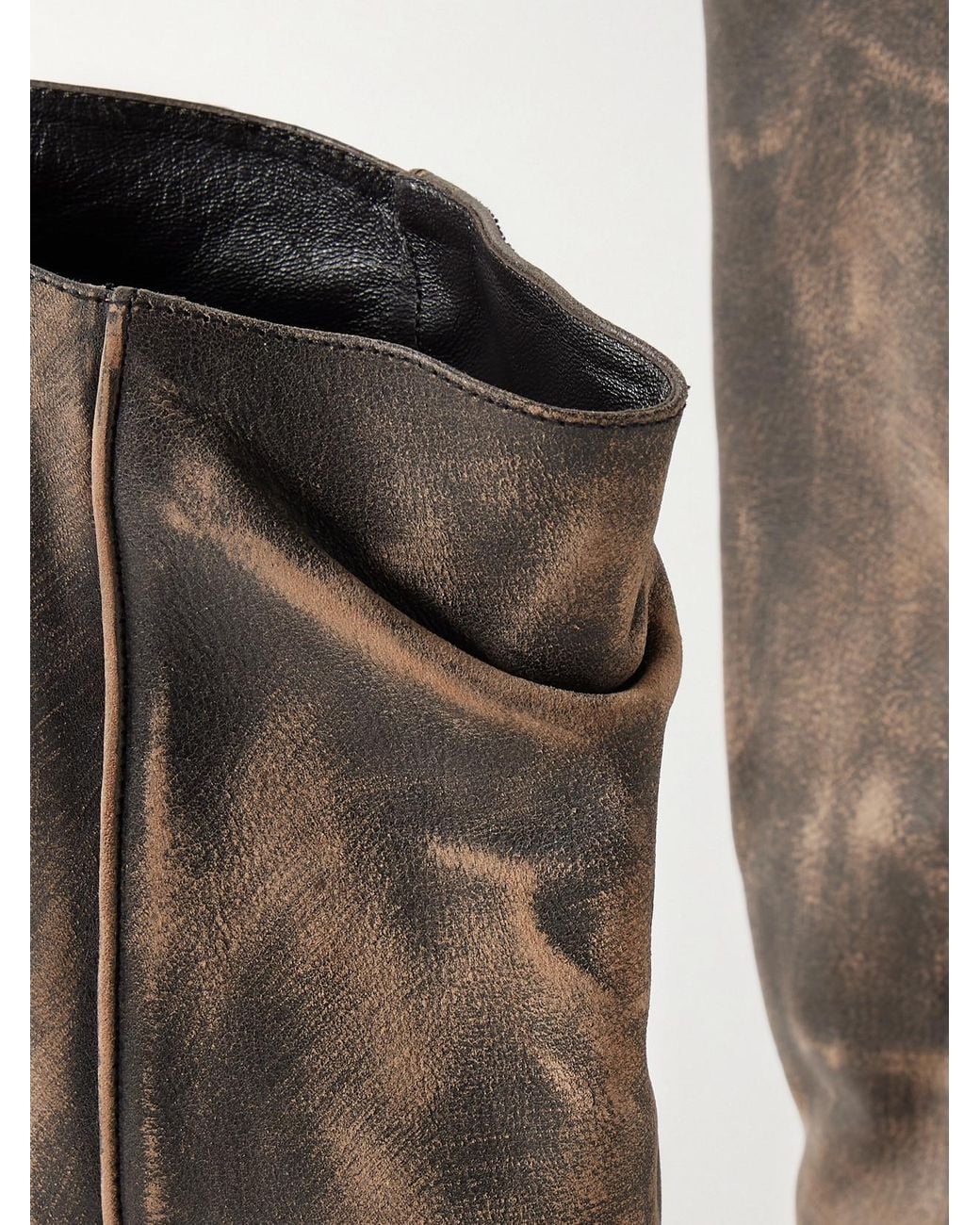 Khaite Brown Clive Leather Boots