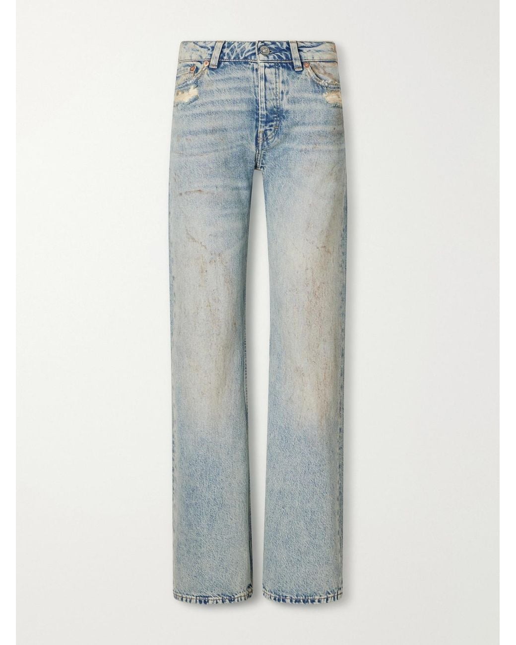 Our Legacy Blue Rover Cut Distressed Mid-Rise Bootcut Jeans