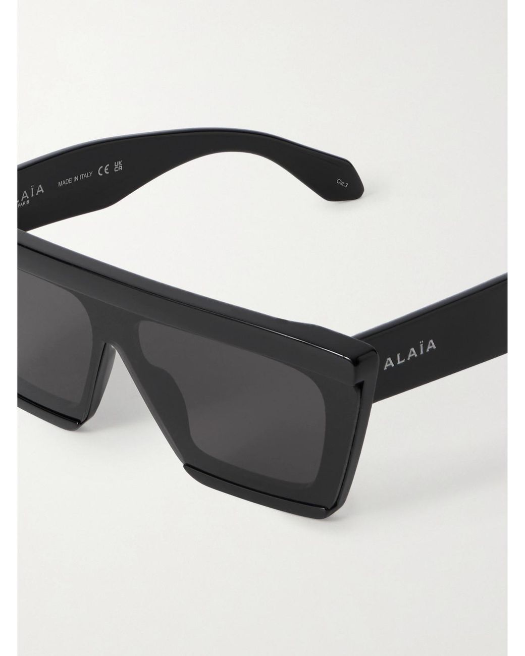 Alaïa Black D-Frame Acetate Sunglasses