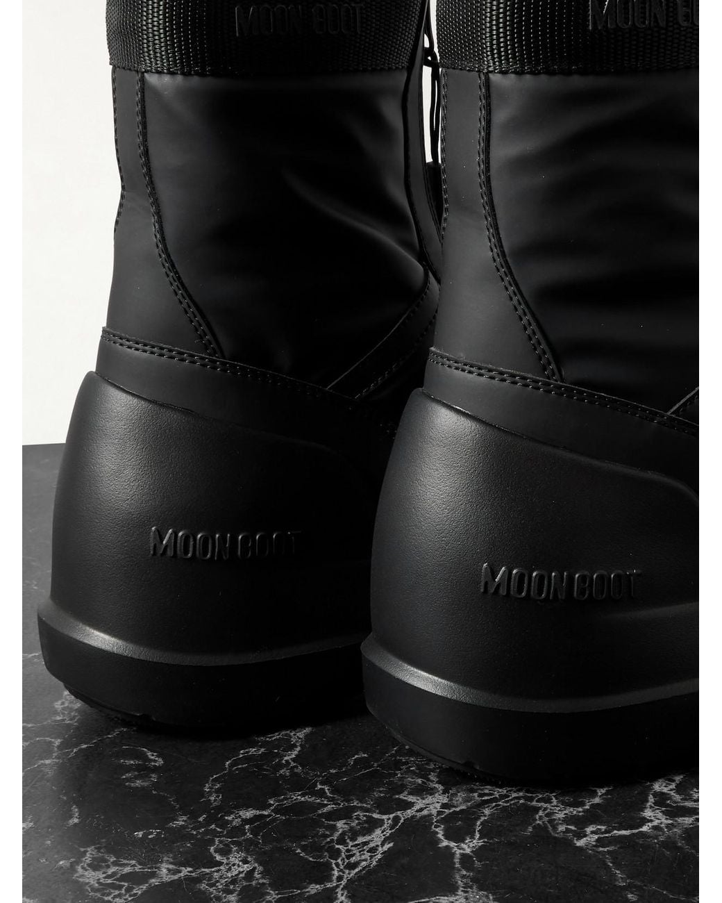 Moon Boot Black Luna Shell Snow Boots