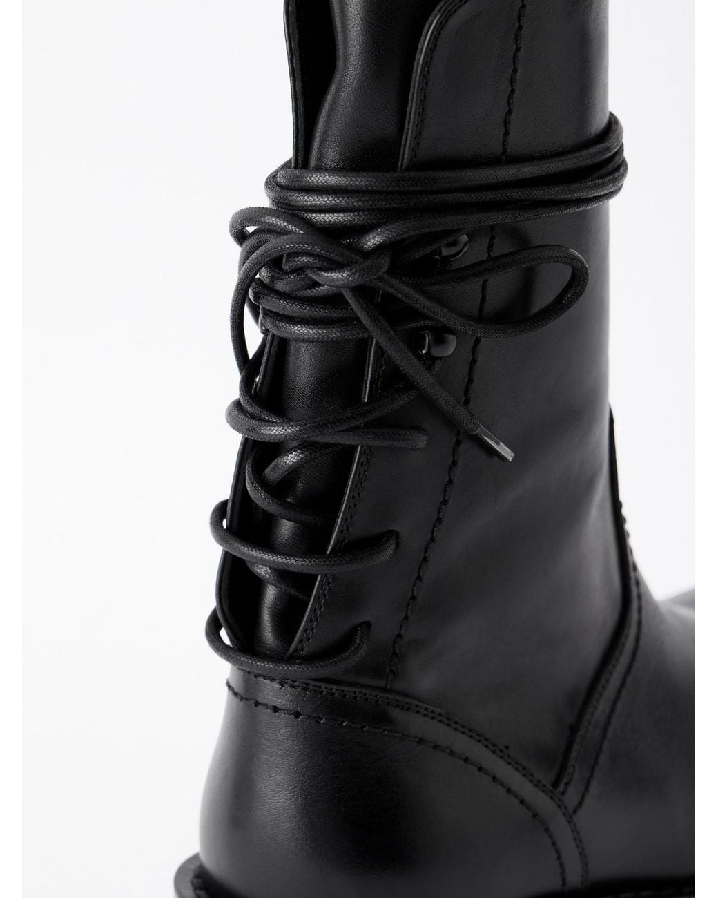 Ann Demeulemeester Black Henrica Leather Ankle Boots