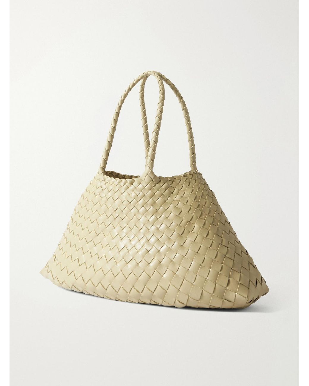Dragon Diffusion Natural Santa Croce Big Woven Leather Tote