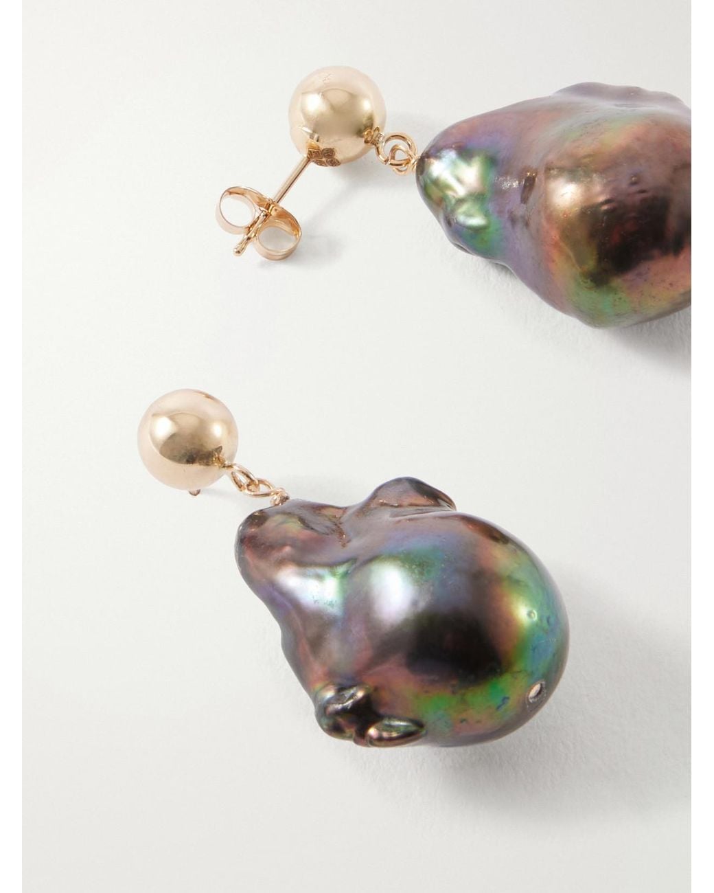 Loren Stewart Metallic Nymph 14-Karat And Pearls Earrings