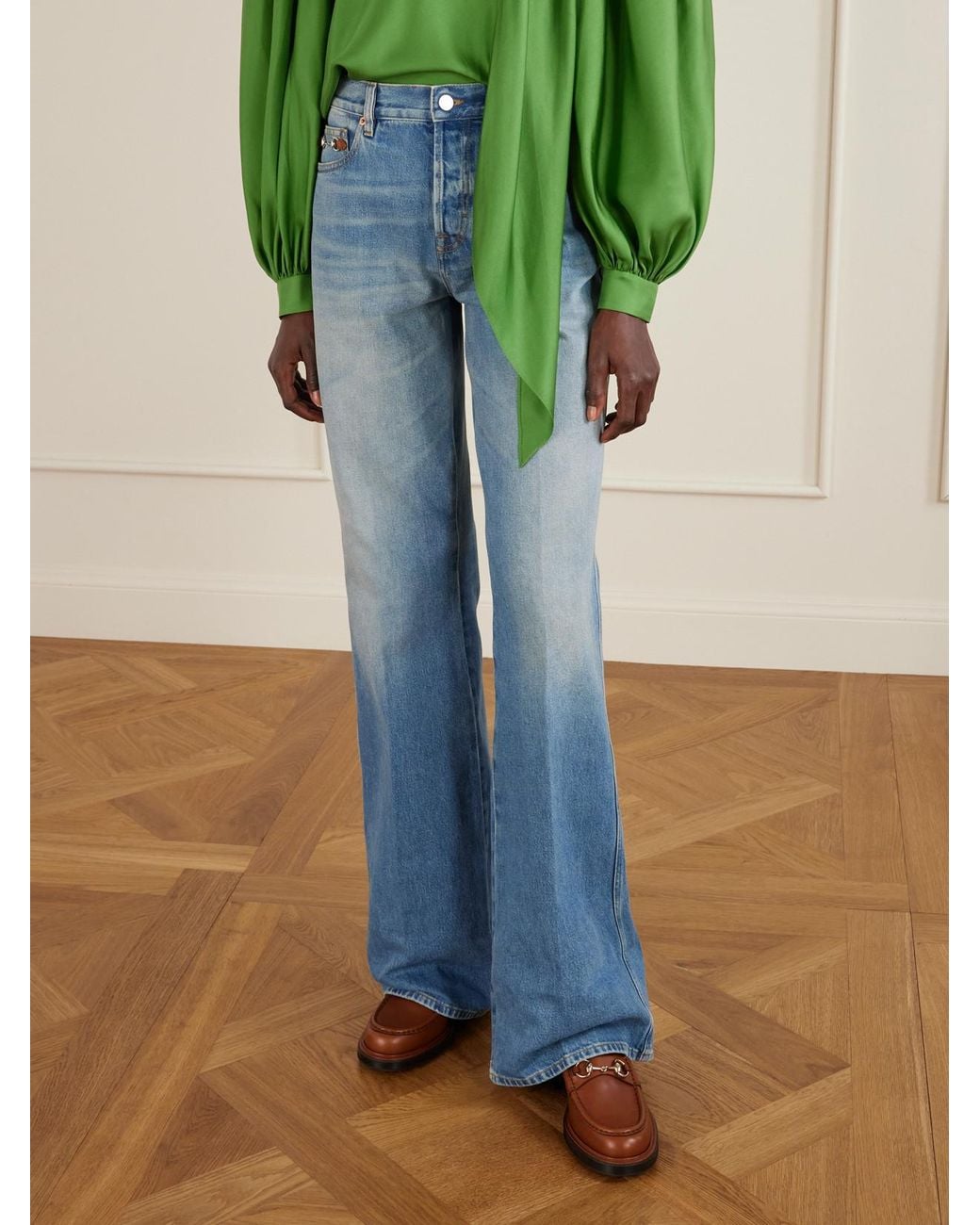 Gucci Brown Horsebit-Detailed Leather Loafers