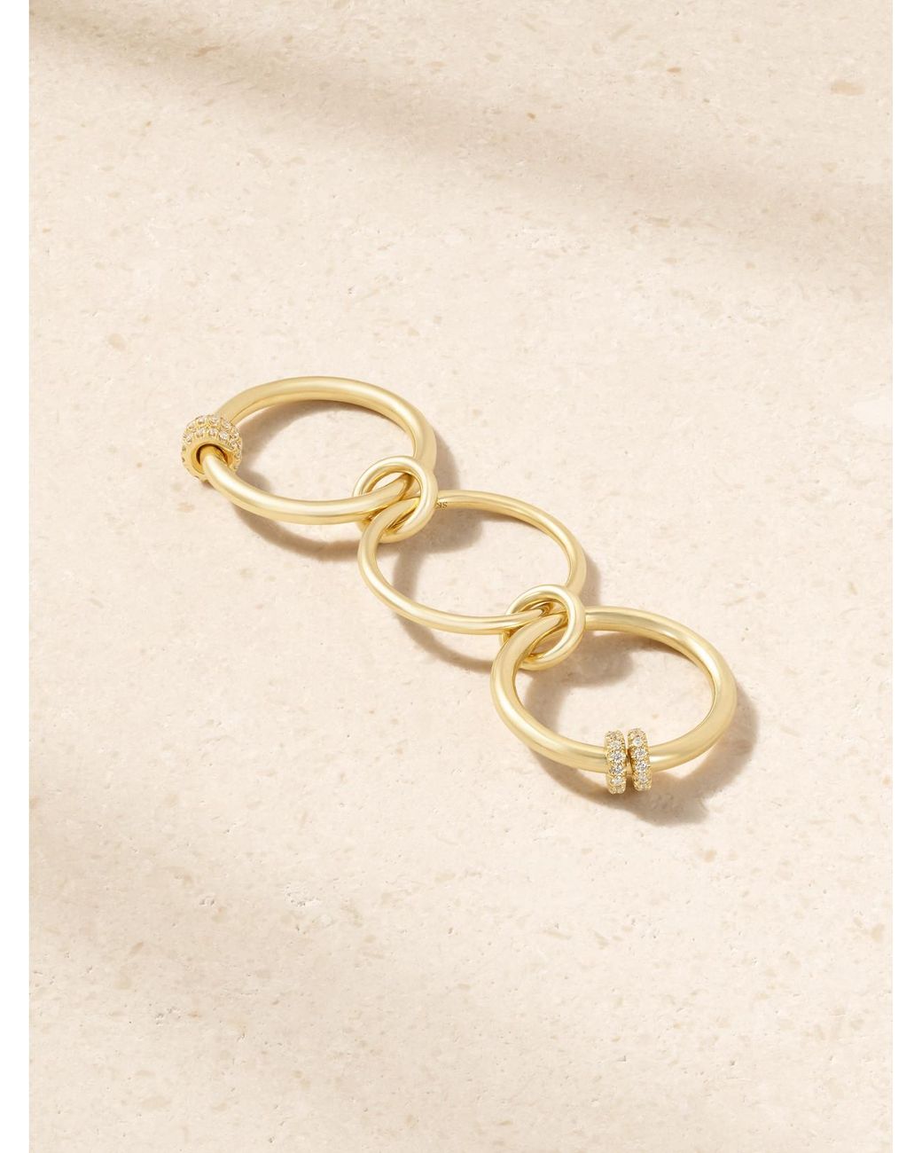 Spinelli Kilcollin Natural Jovie Set Of Three 18-Karat Diamond Rings