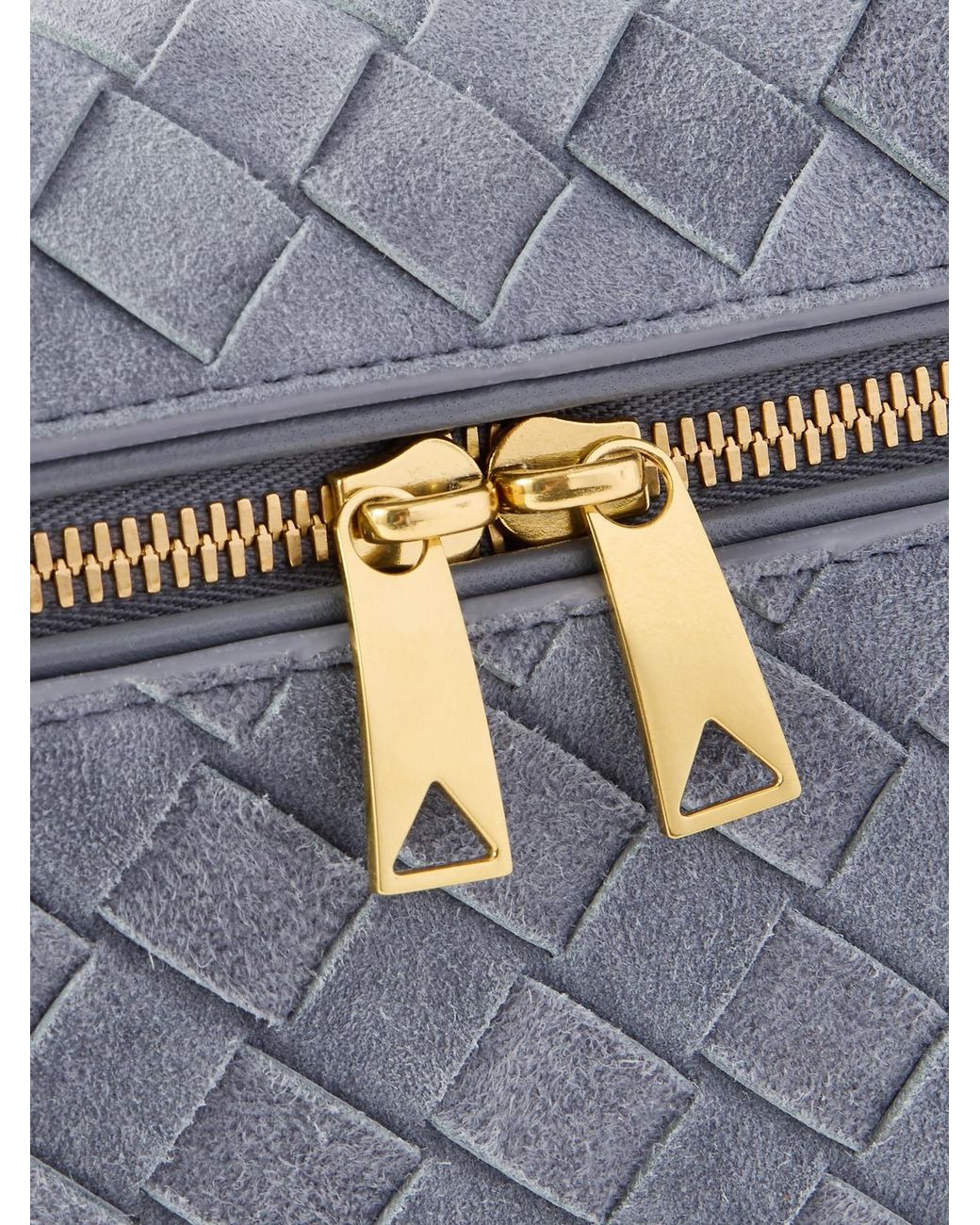 Bottega Veneta Gray Bang Bang Intrecciato Suede Tote