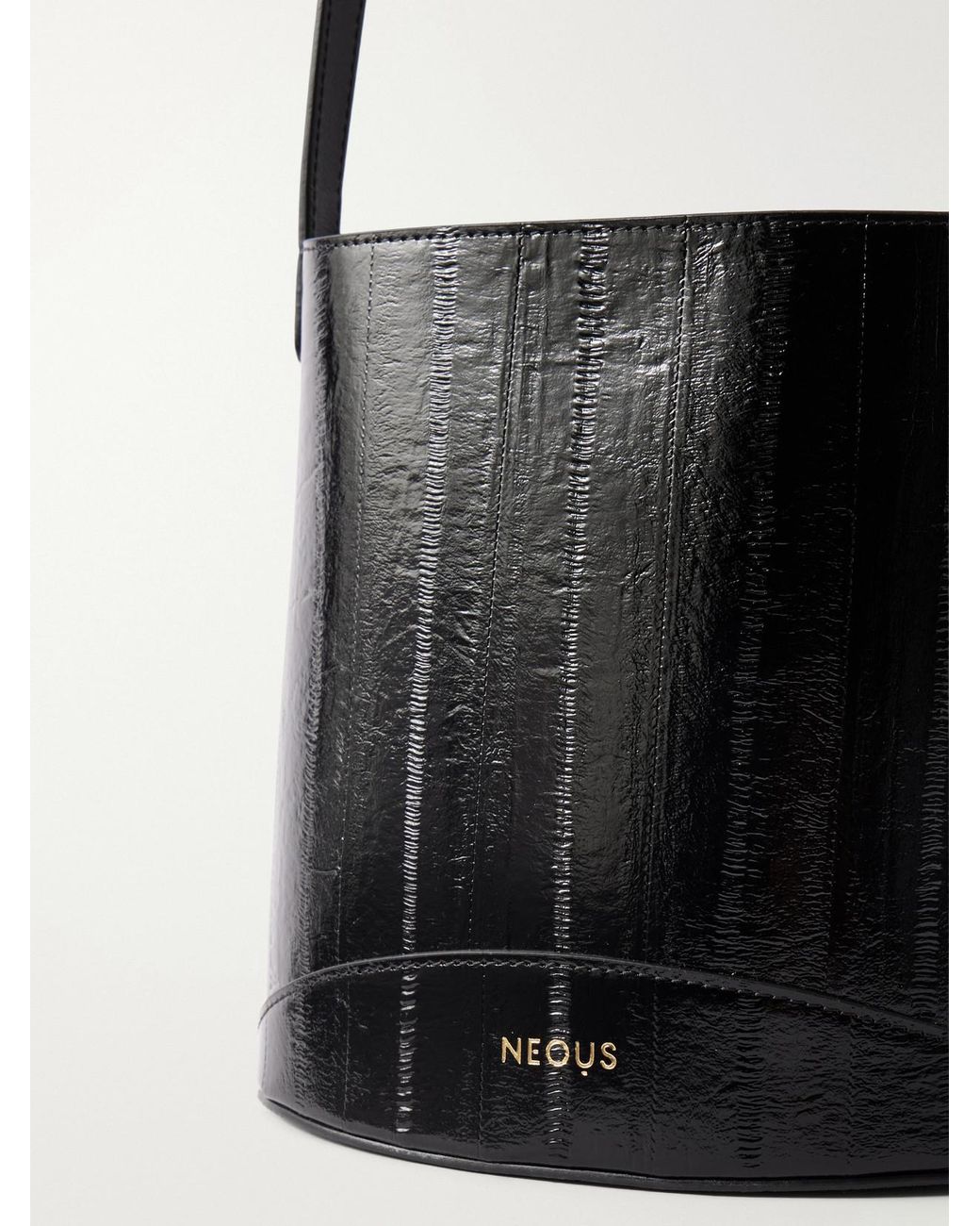 Neous White Pardalis 2.0 Eel-Effect Leather Shoulder Bag