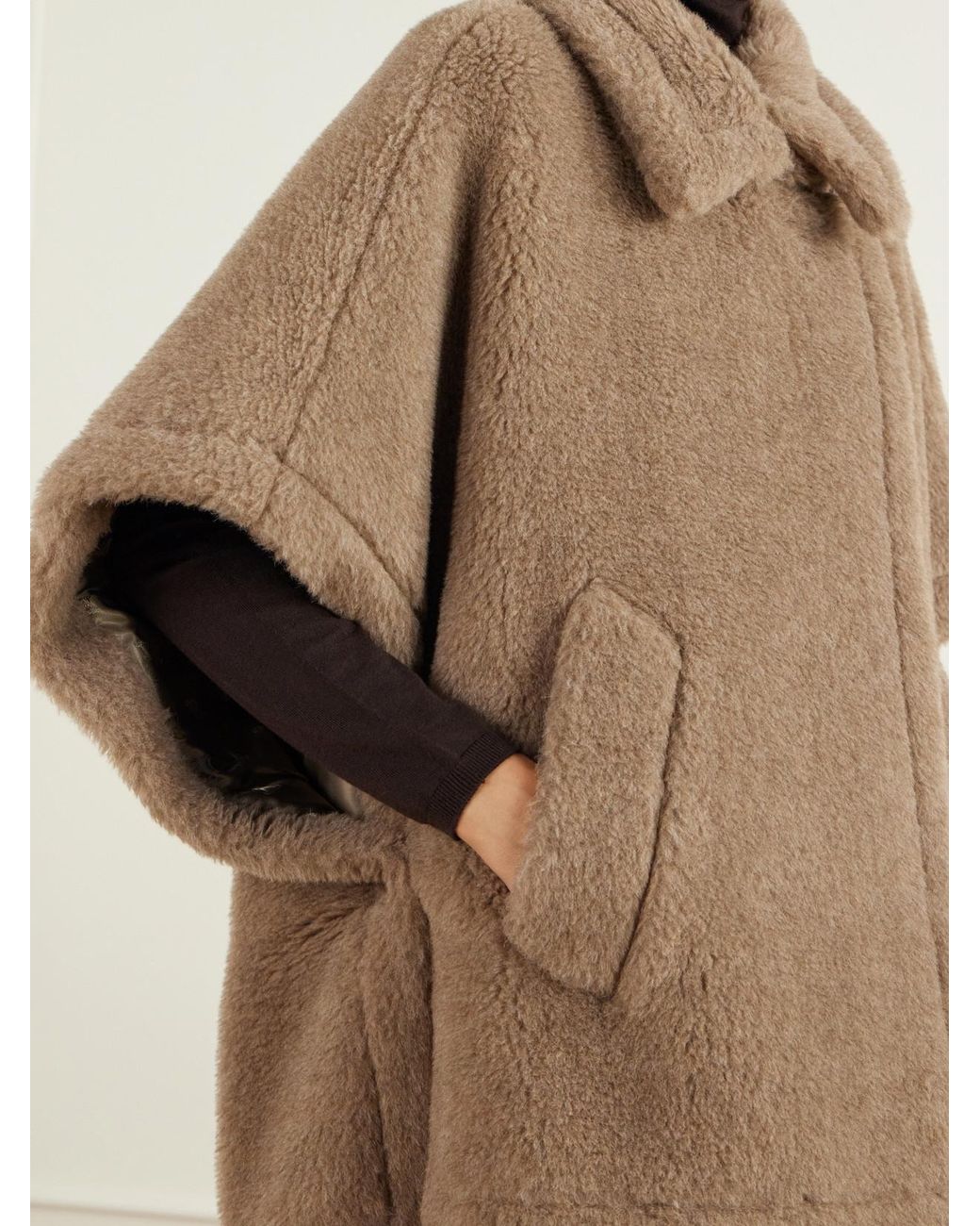 Max Mara Natural Alpaca, Cashmere And Silk-Blend Cape
