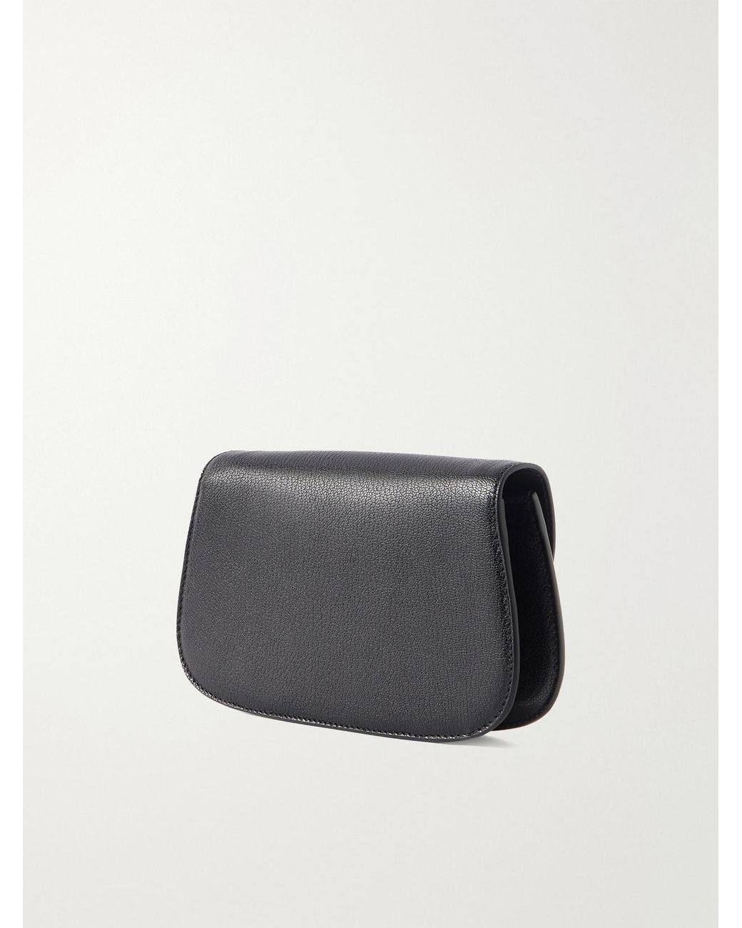 Gucci Black Bamboo 1947 Textured-Leather Clutch