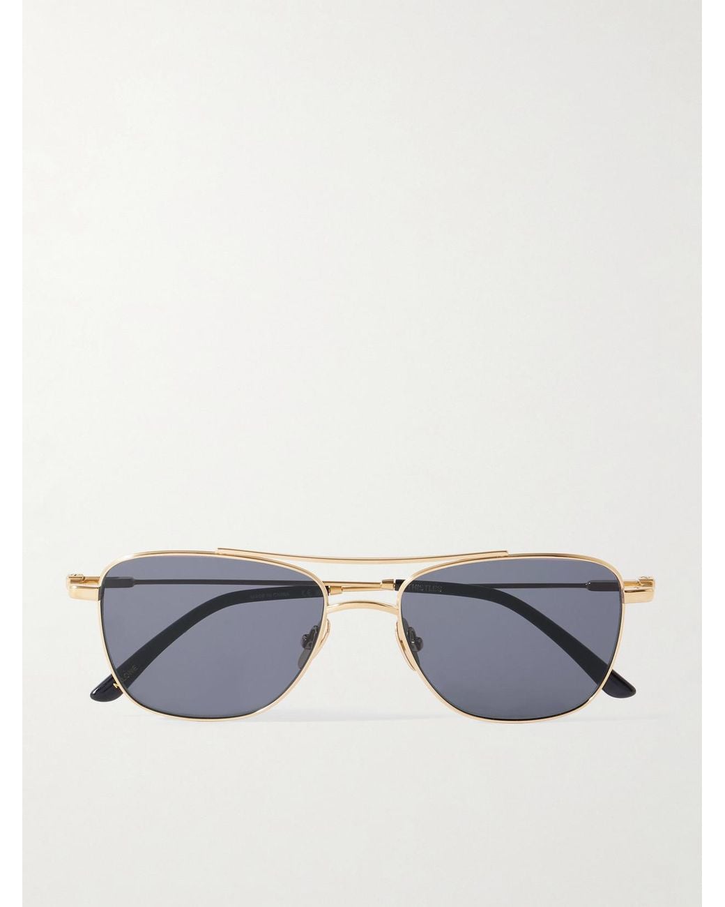 THISTLES Metallic The Malone Aviator-Style-Tone Sunglasses