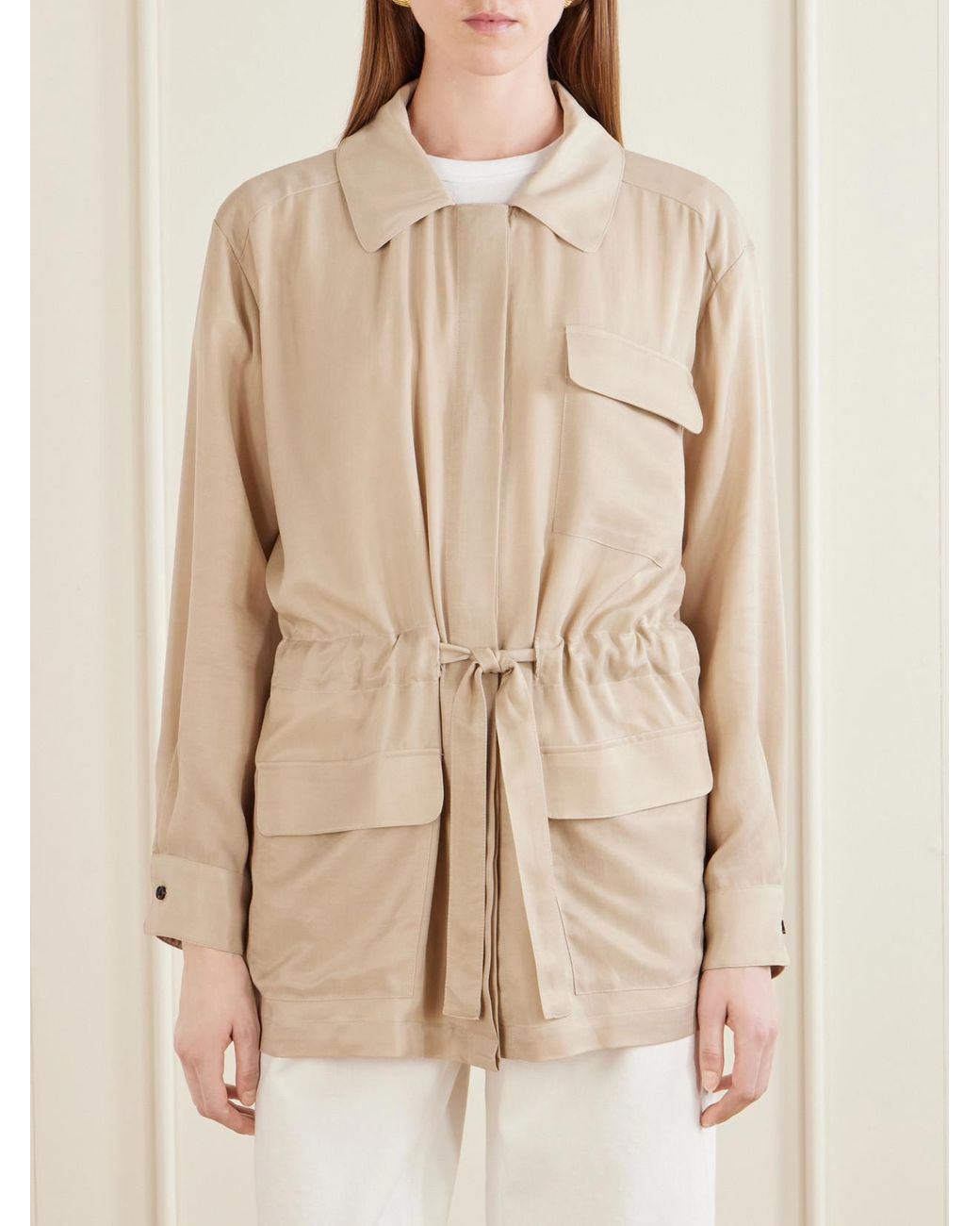 Leset Natural Kim Drawstring Tencel Lyocell Jacket