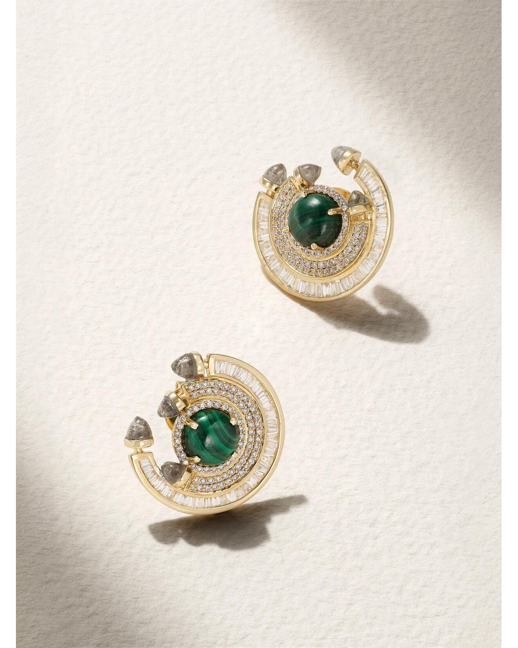 ANANYA Natural Chakra 18-Karat Multi-Stone Earrings