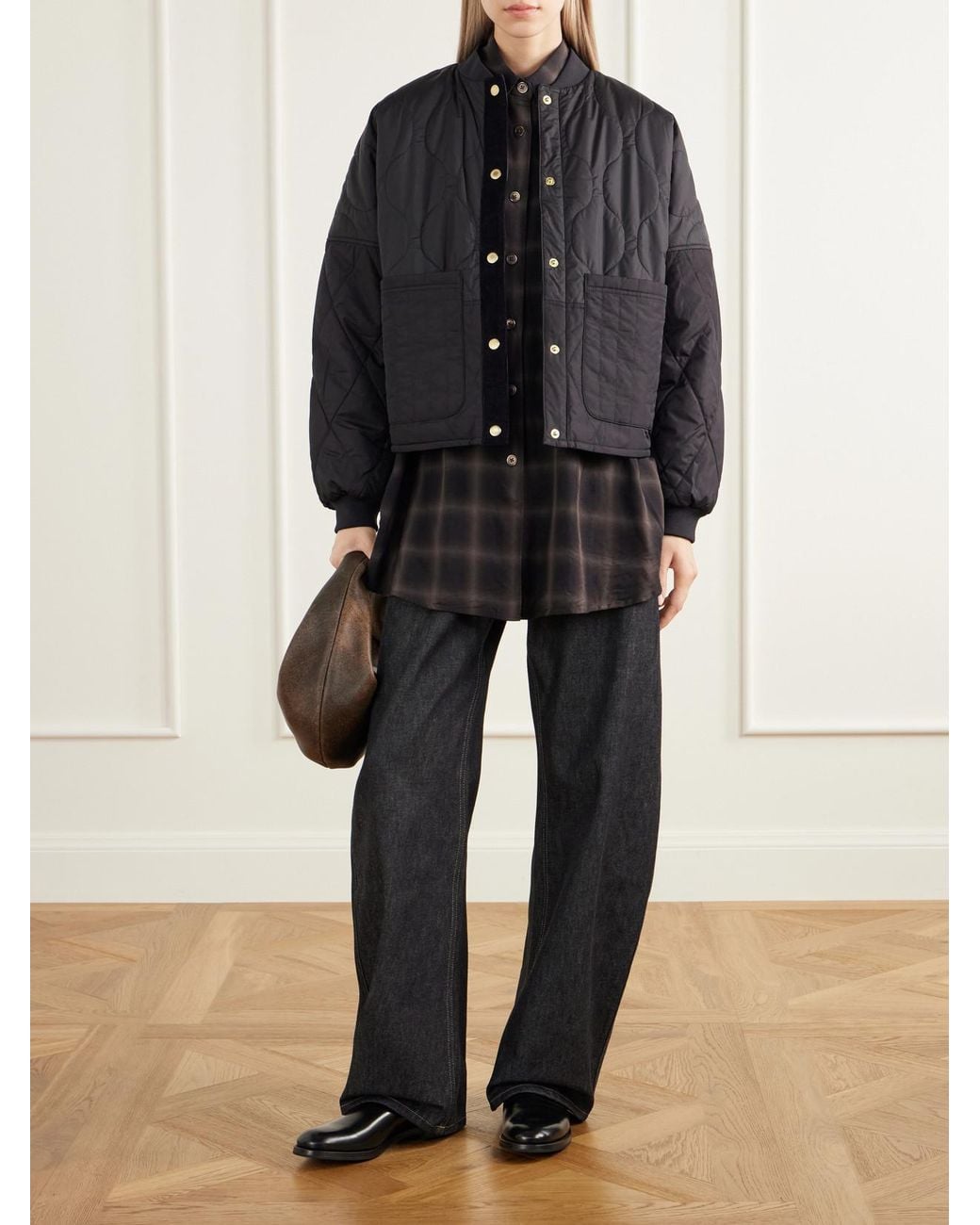 Barbour Blue Ravenshill Reversible Quilted Checked Shell Jacket