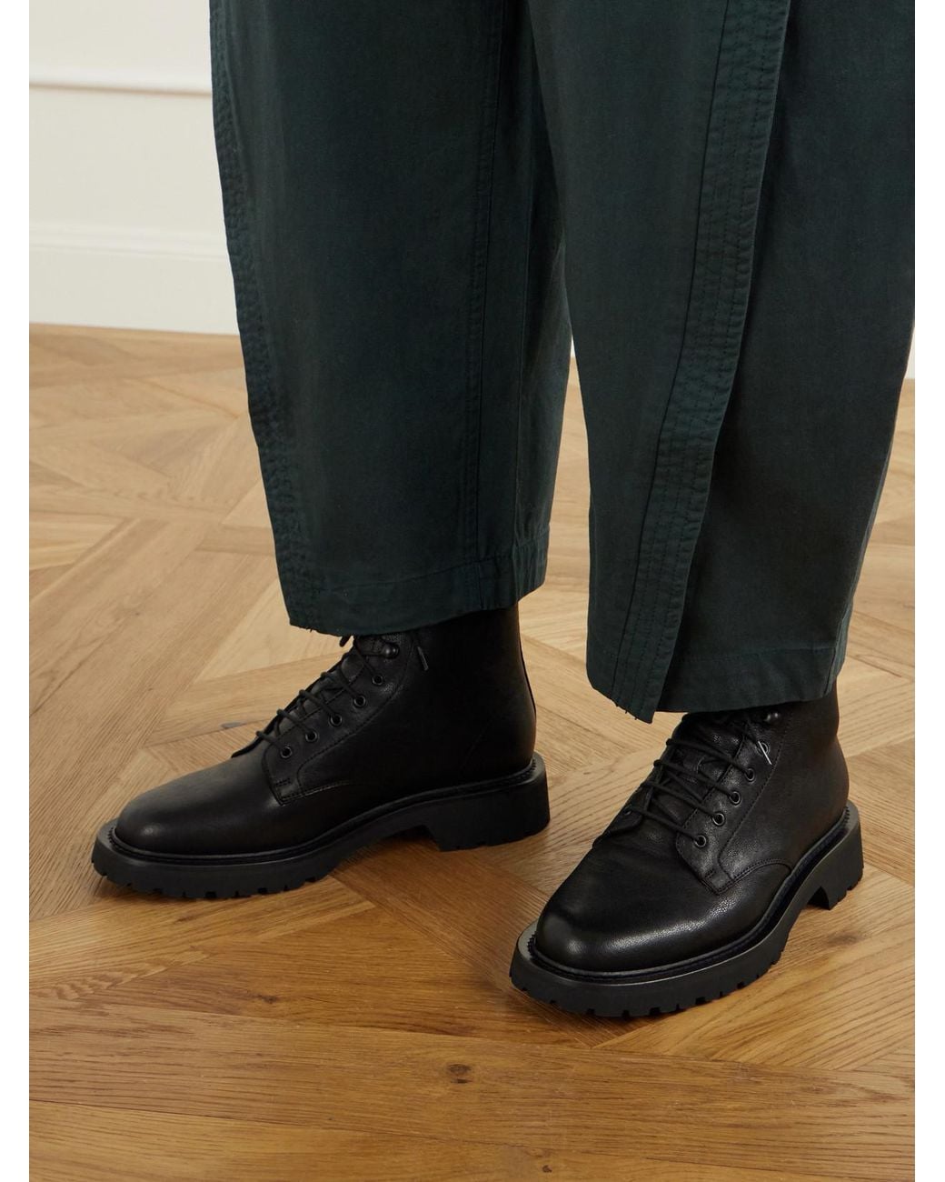 LEGRES Black 57 Leather Ankle Boots