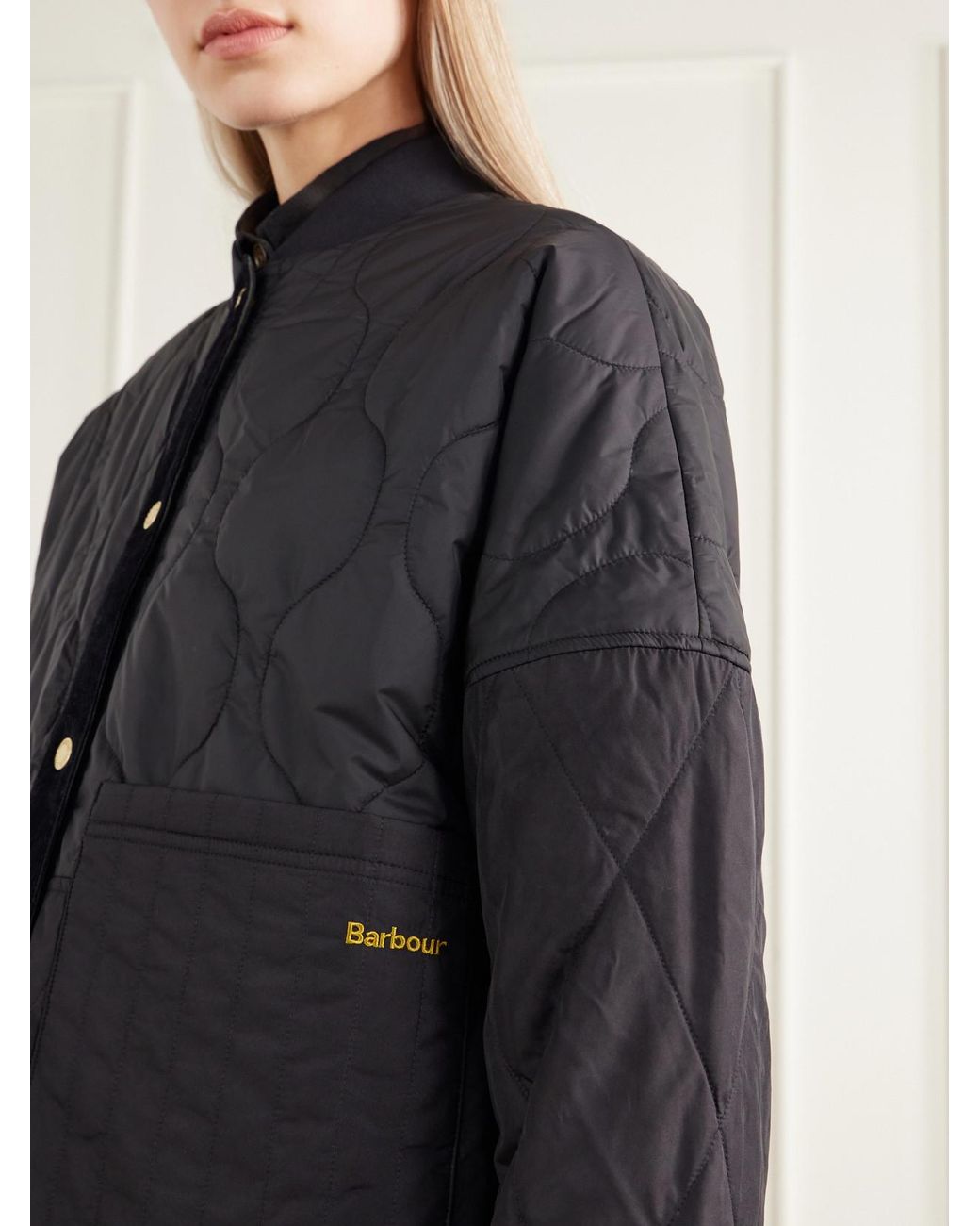 Barbour Blue Ravenshill Reversible Quilted Checked Shell Jacket