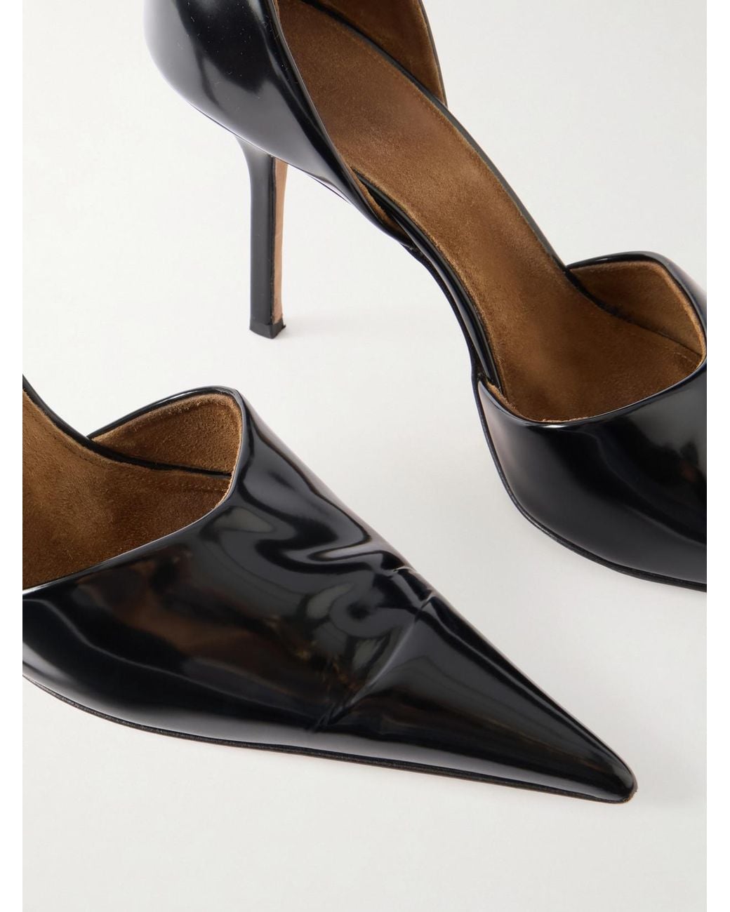 Calvin Klein Black Erin D'Orsay 75 Patent-Leather Pumps