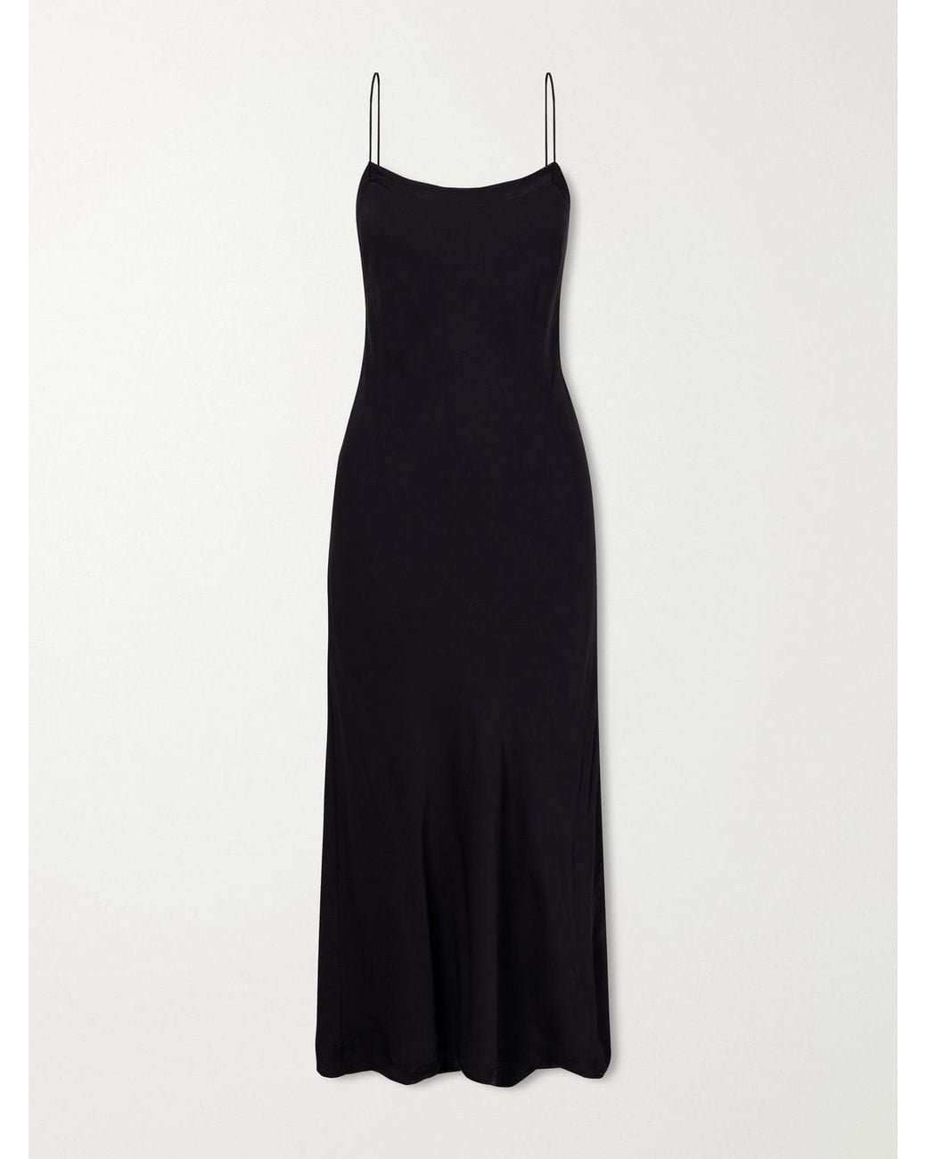 Totême Blue Silk-Satin Slip Dress