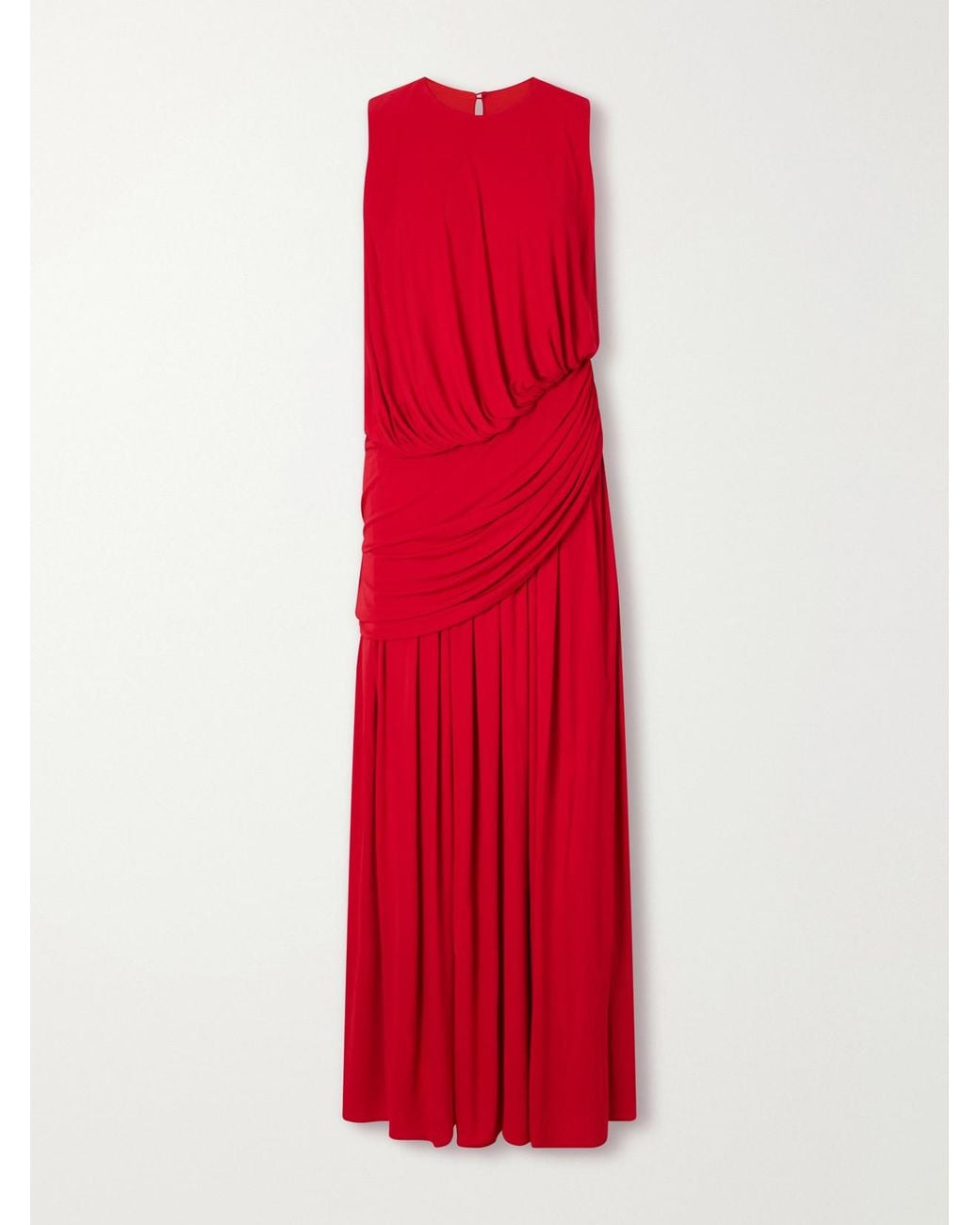 Abadia Mila Draped Gathered Stretch-Jersey Gown