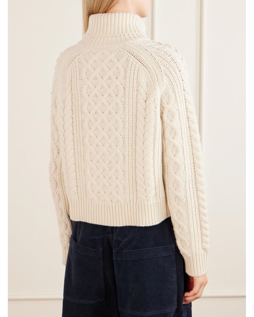 Nili Lotan Natural Ezren Wool Turtleneck Sweater