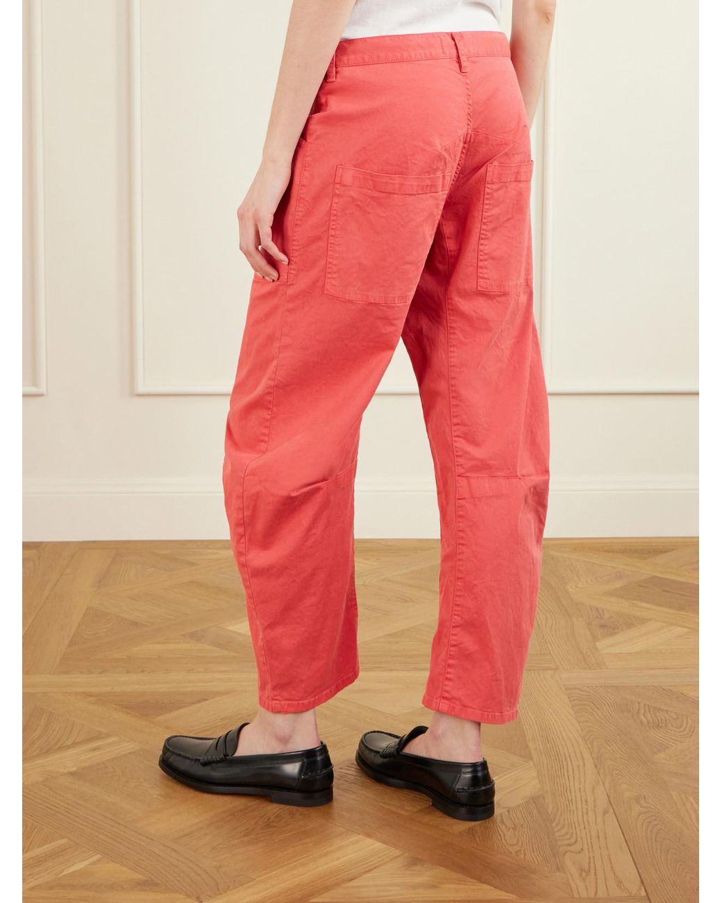 Nili Lotan Shon Cotton-Blend Twill Tapered Pants