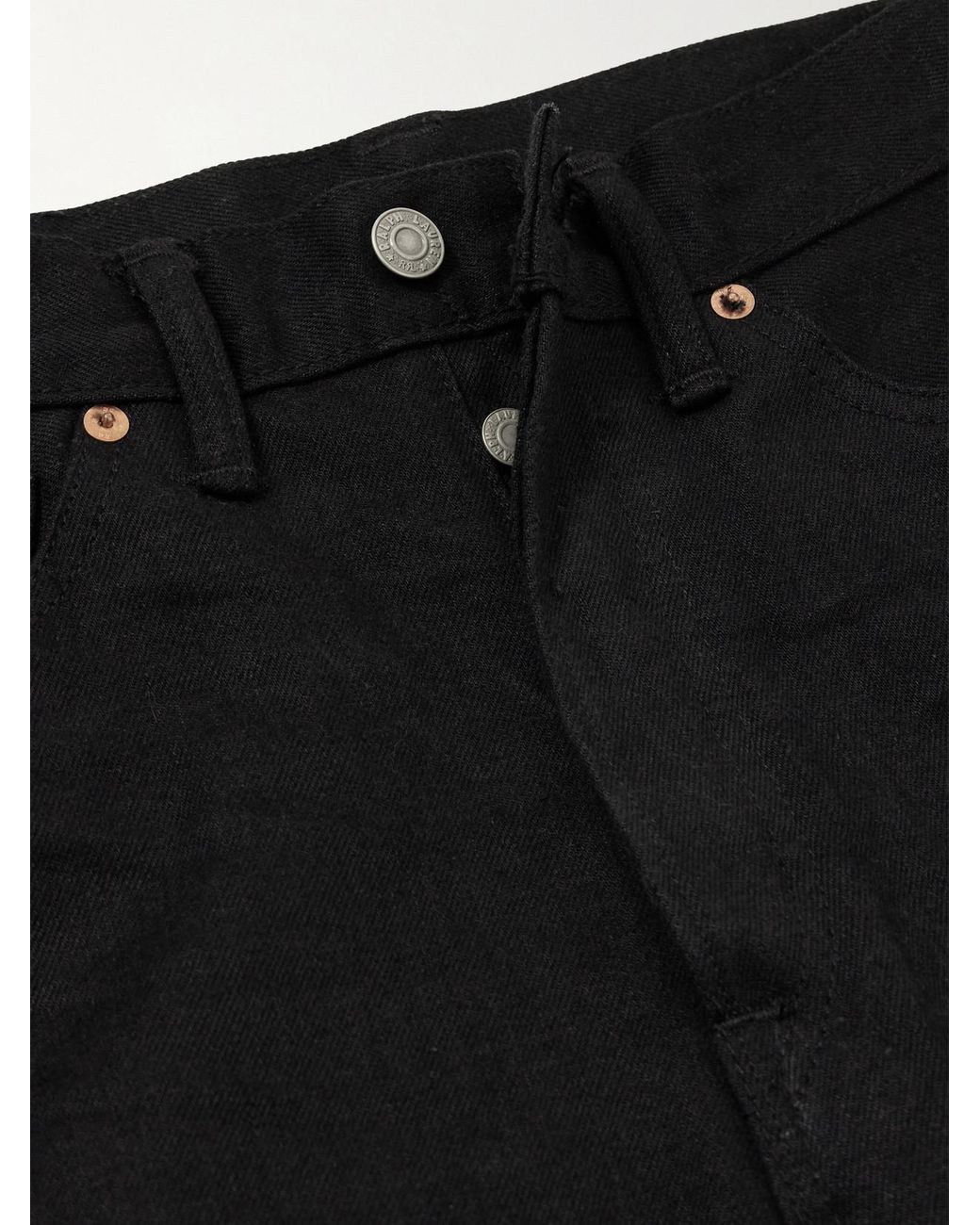 RRL Black High-Rise Wide-Leg Jeans