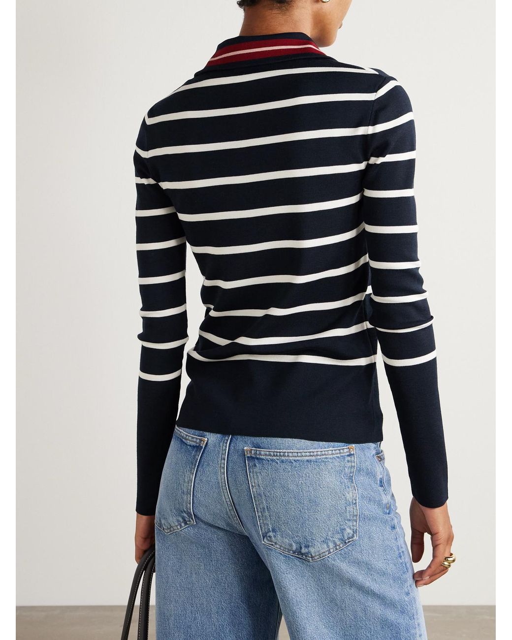 Moncler Blue Striped Wool Sweater