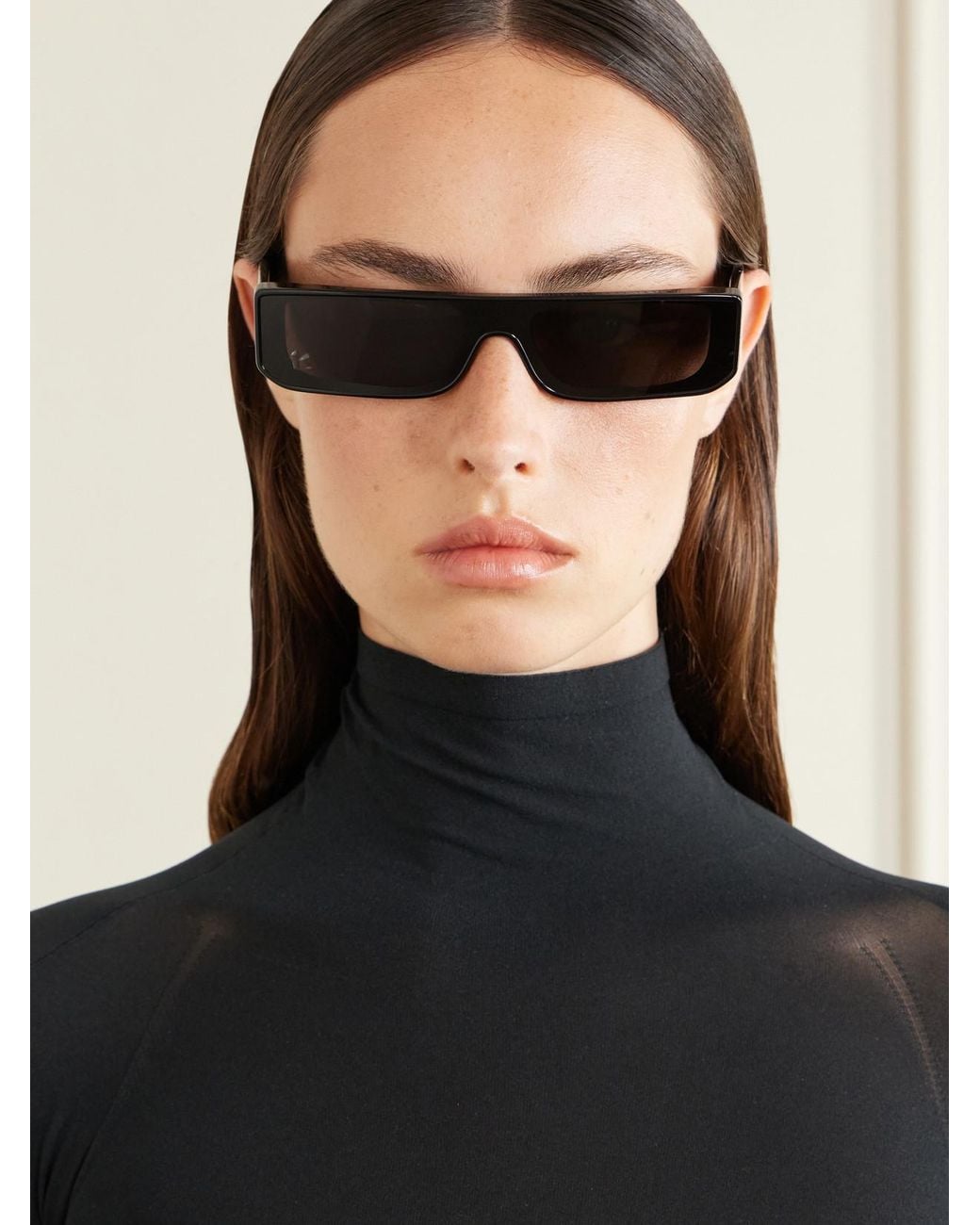Alaïa Black Square-Frame Recycled-Acetate Sunglasses