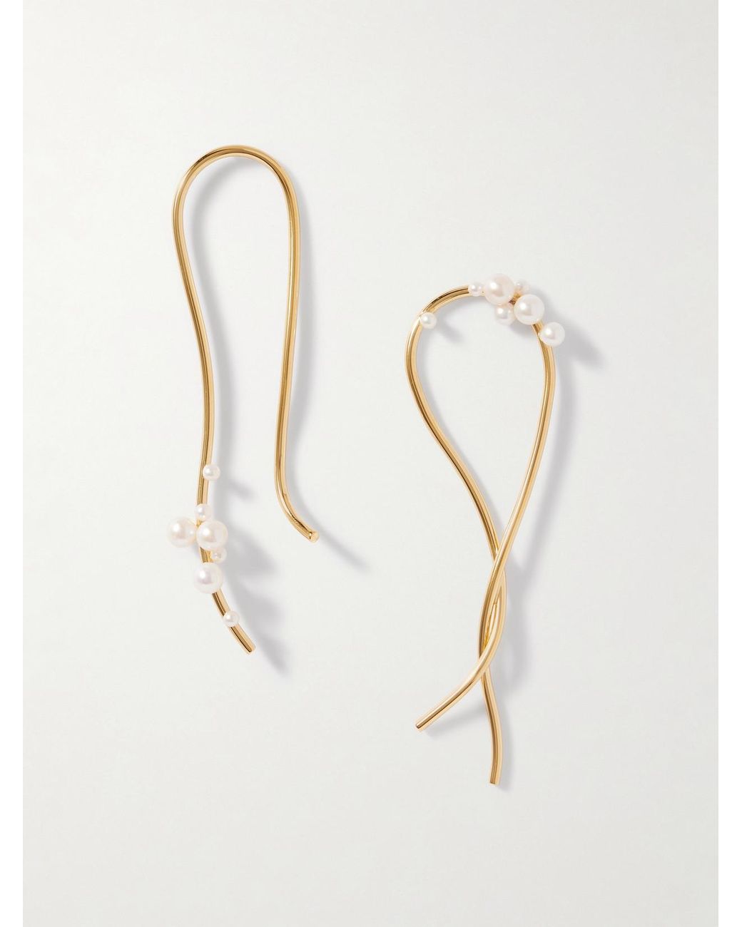 COMPLETEDWORKS White Wild Relatives Vermeil Pearl Earrings