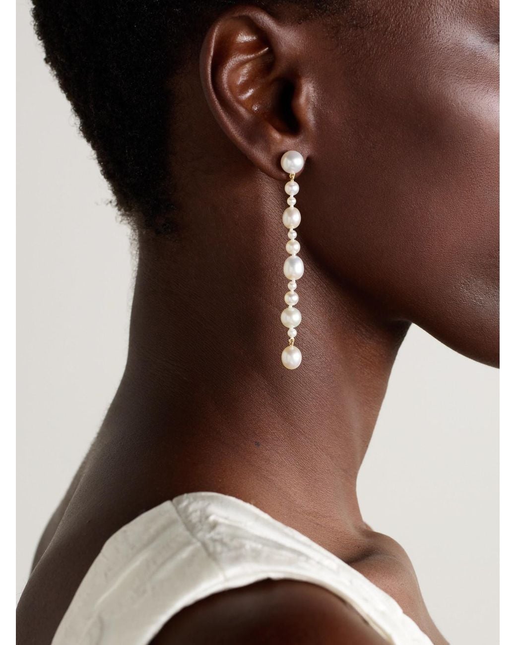 Sophie Bille Brahe Natural Amis De La Perle 14-Karat Recycled Pearl Earrings