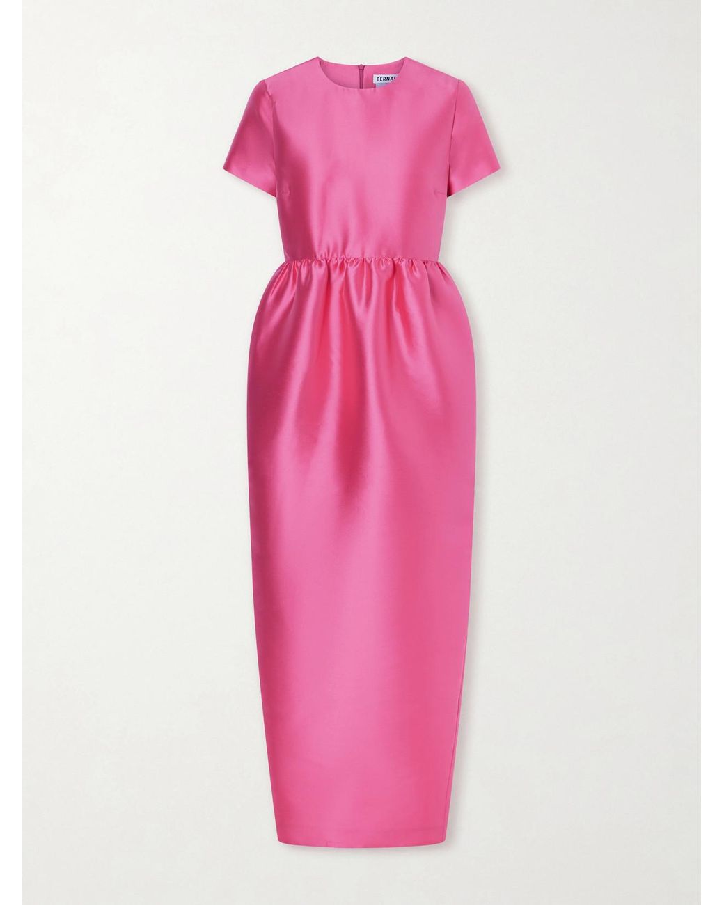 BERNADETTE Pink Lexi Silk-Blend Gown