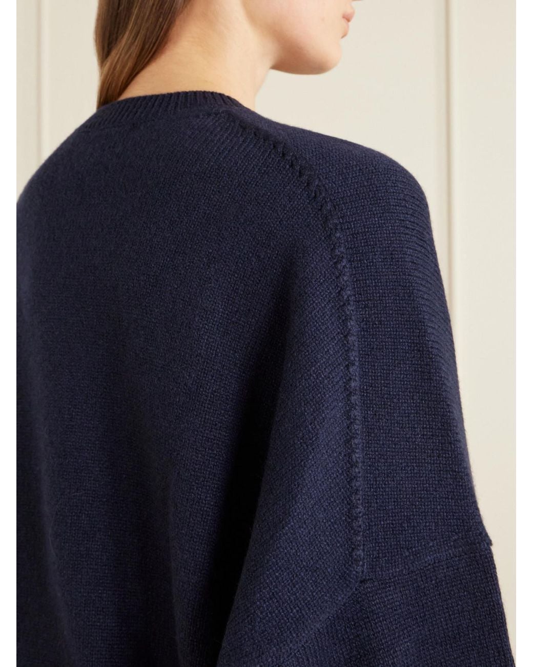Khaite Blue Margaux Oversized Cashmere Sweater