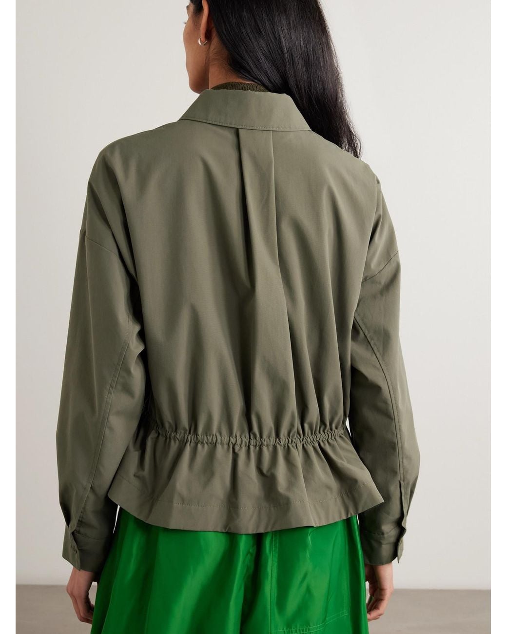 Tibi Green Shell Jacket
