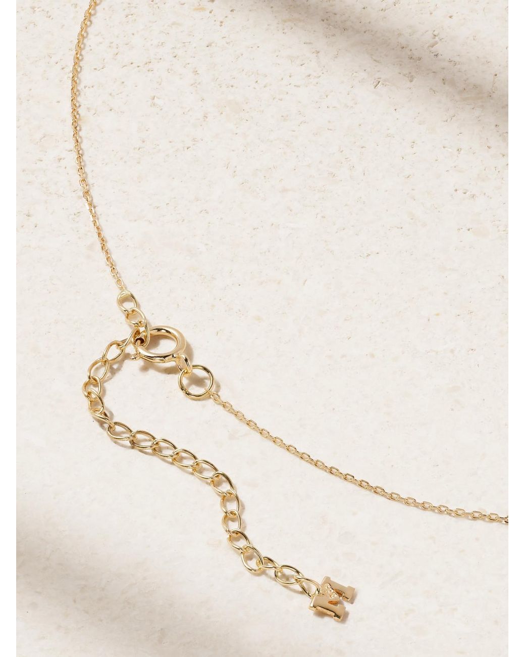 Mateo Natural Donut 14-Karat, Malachite And Diamond Necklace