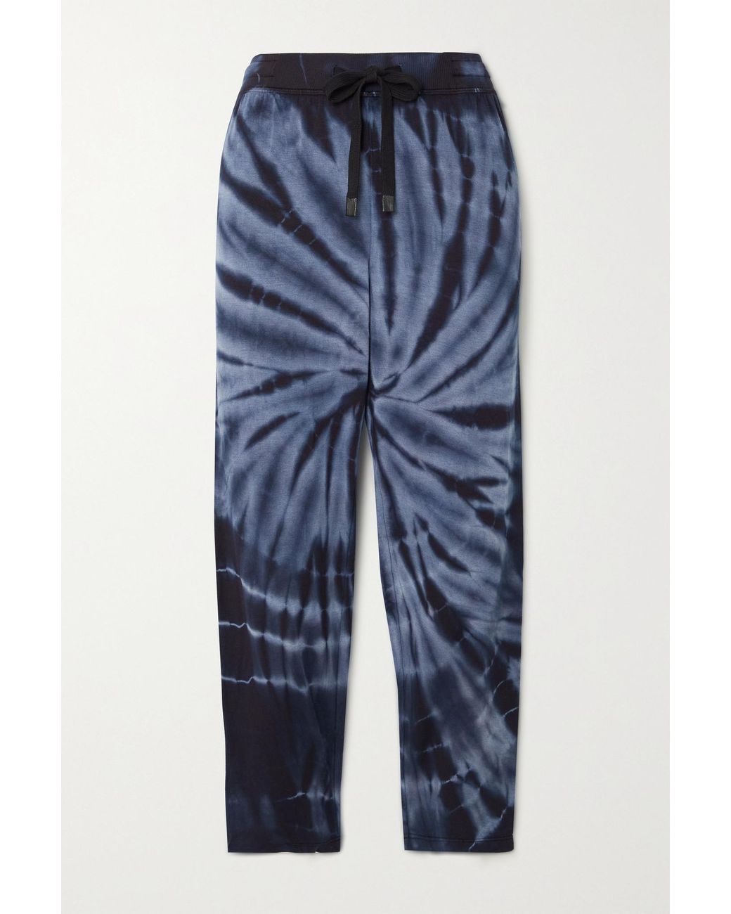 blue tie dye track pants