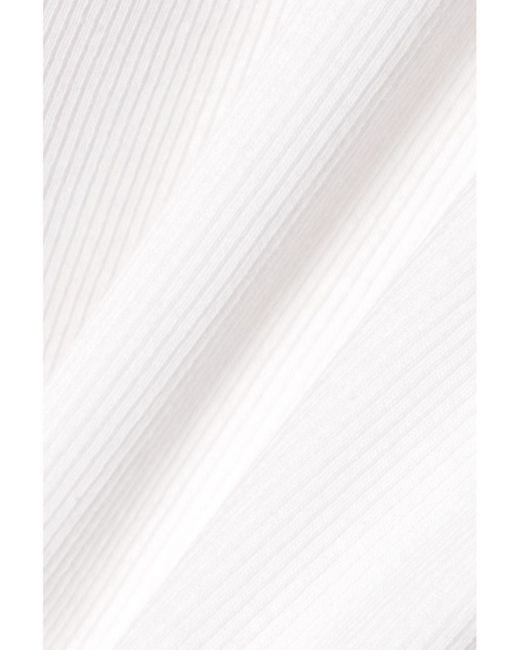 Leset White Kelly Ribbed Stretch-Cotton Jersey Top