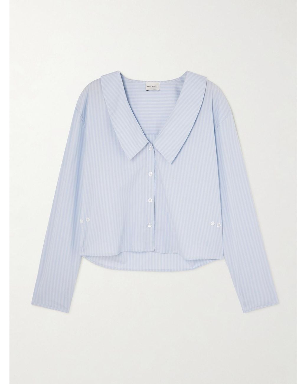 Deiji Studios Blue Striped Organic Cotton Shirt