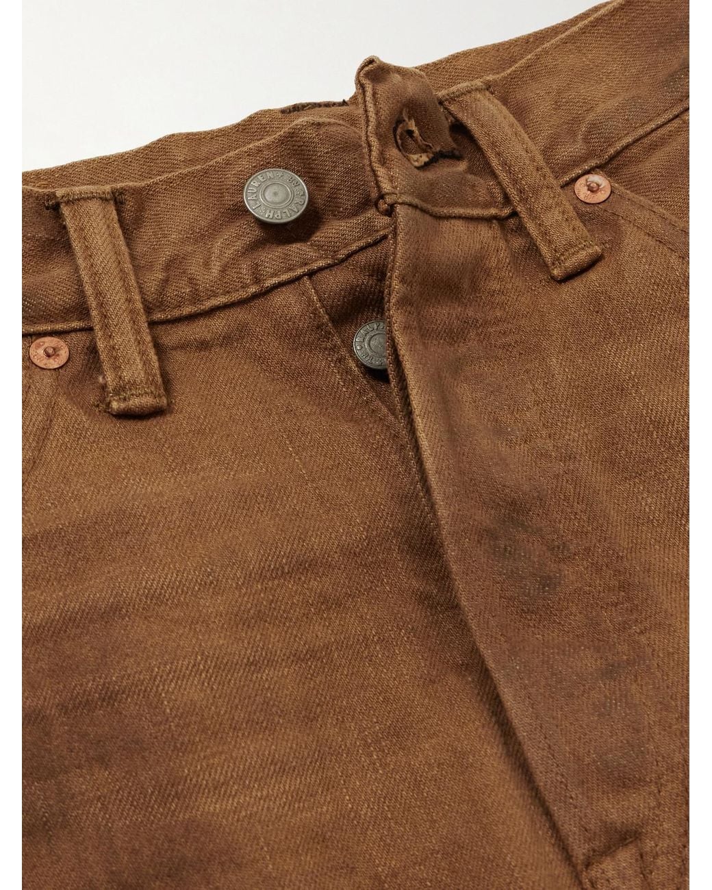 RRL Natural High-Rise Straight-Leg Jeans
