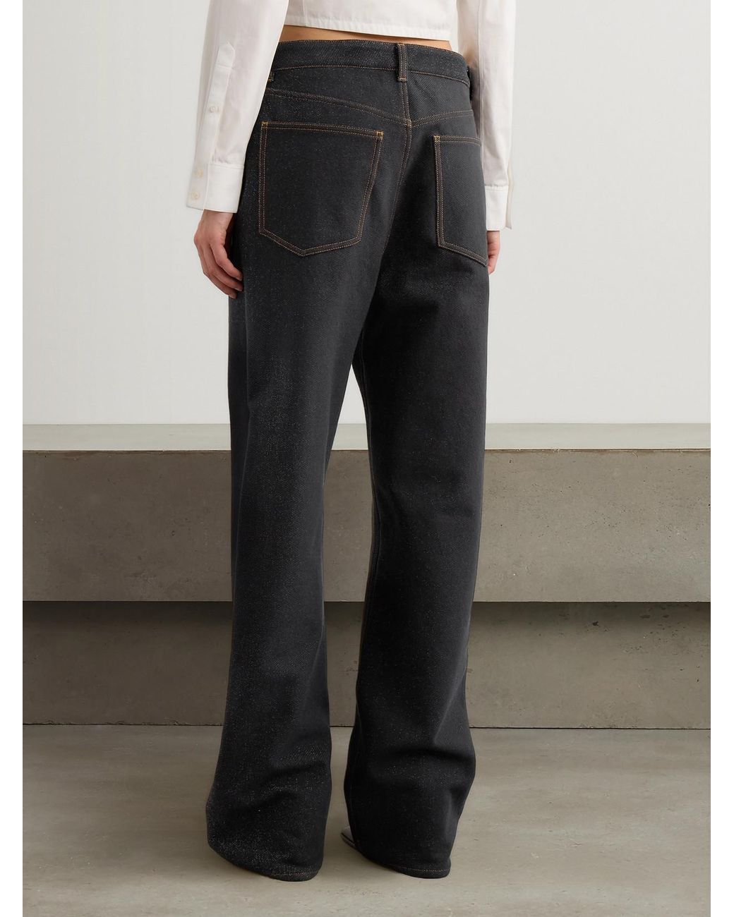 Alaïa Black Straight-Leg Jeans