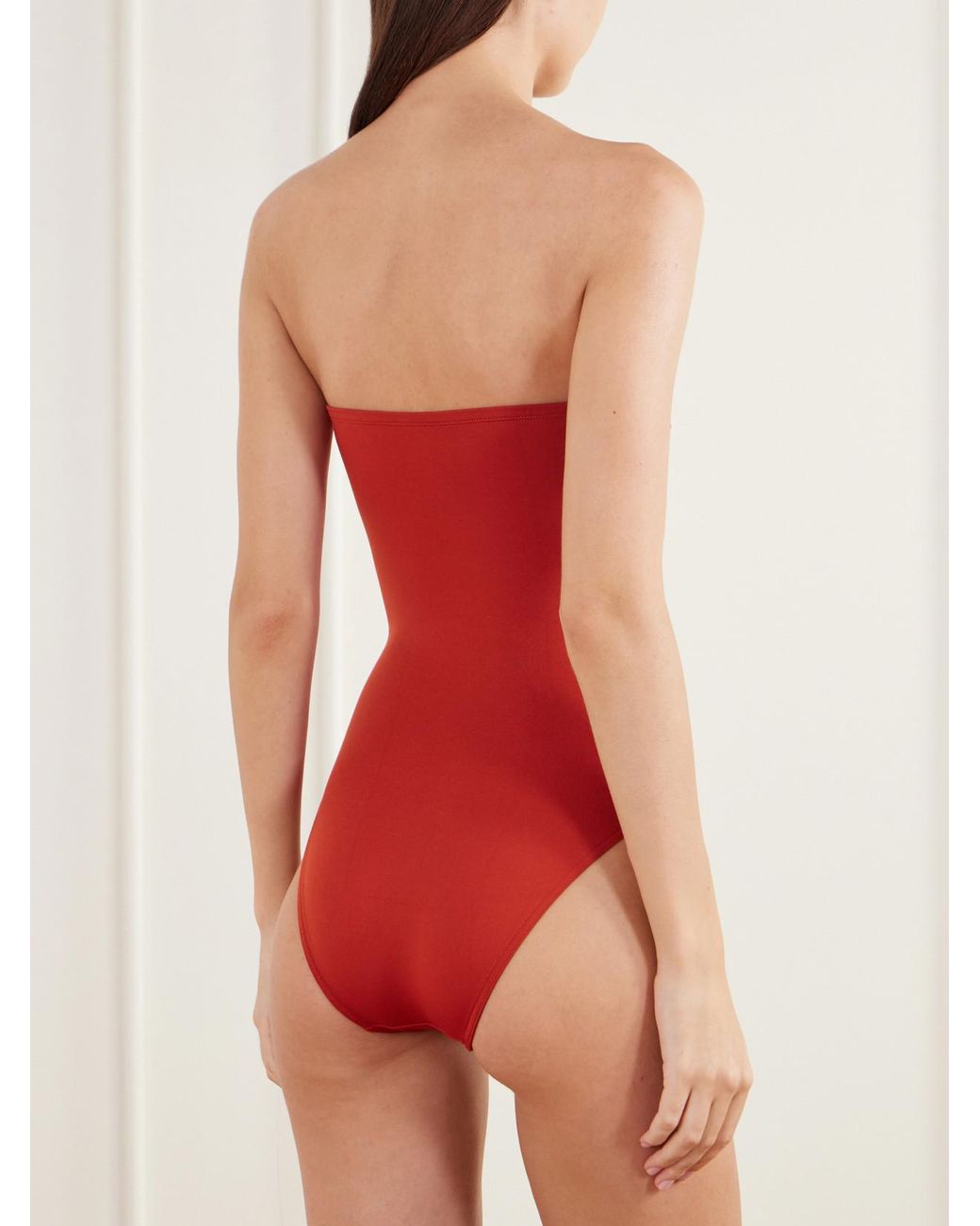 Eres Red Les Essentiels Cassiopée Bandeau Swimsuit