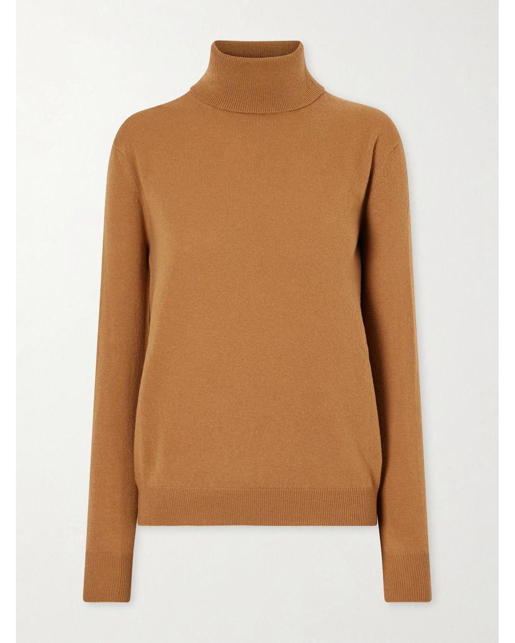 Jil Sander Brown Wool And Cashmere-Blend Turtleneck Sweater