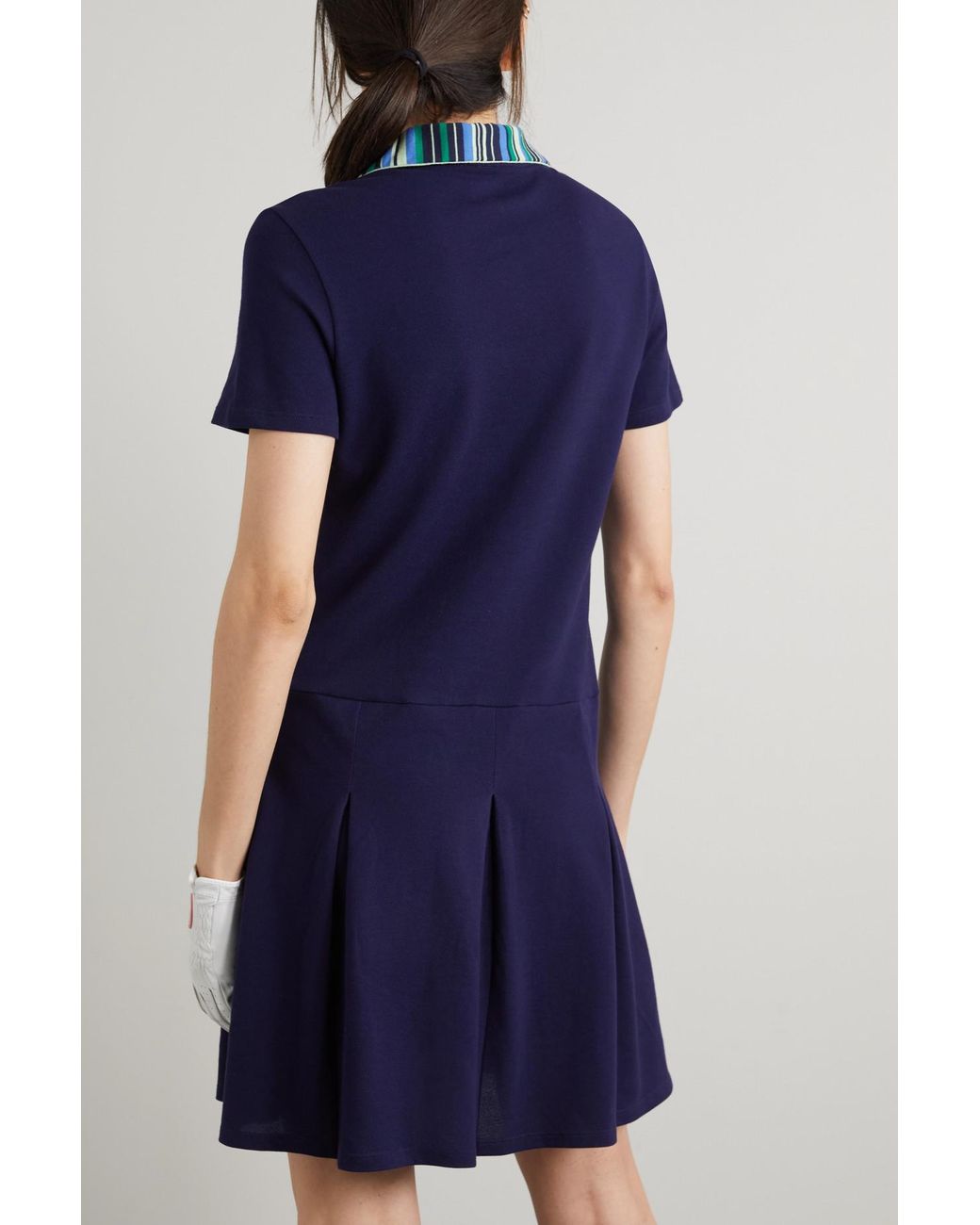 blue striped lacoste dress