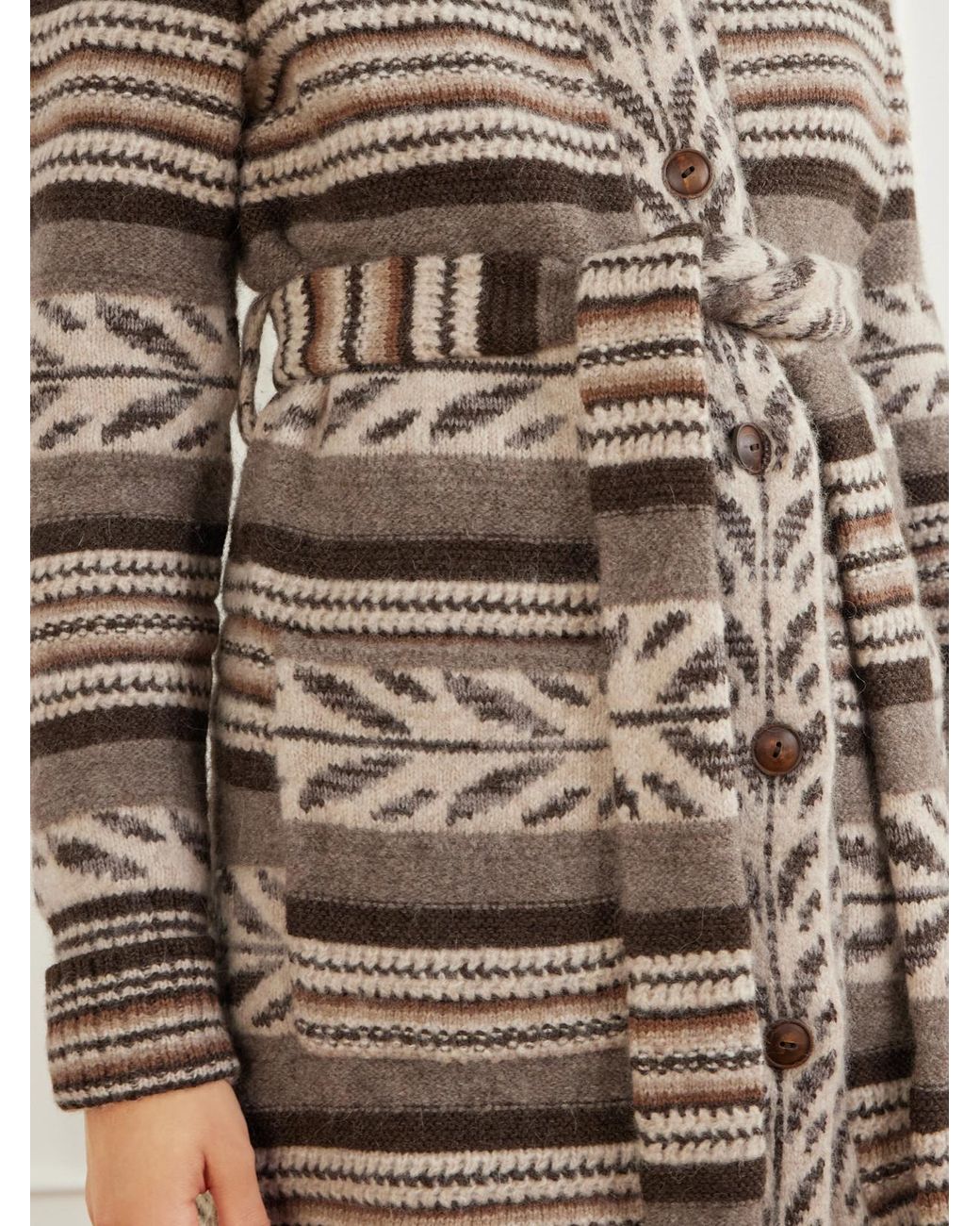 RRL Brown Rory Belted Alpaca-Blend Cardigan