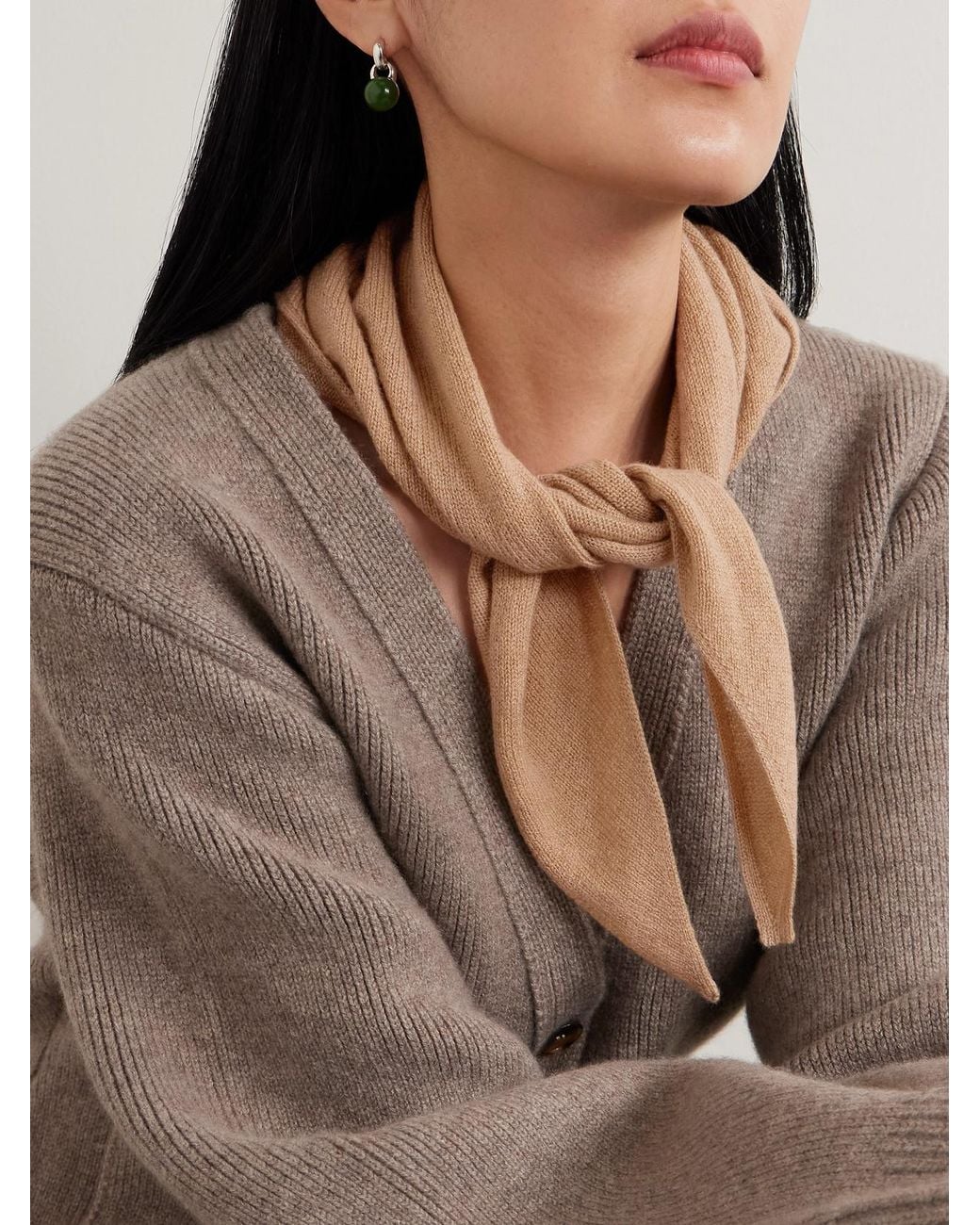 Johnstons White Cashmere Scarf