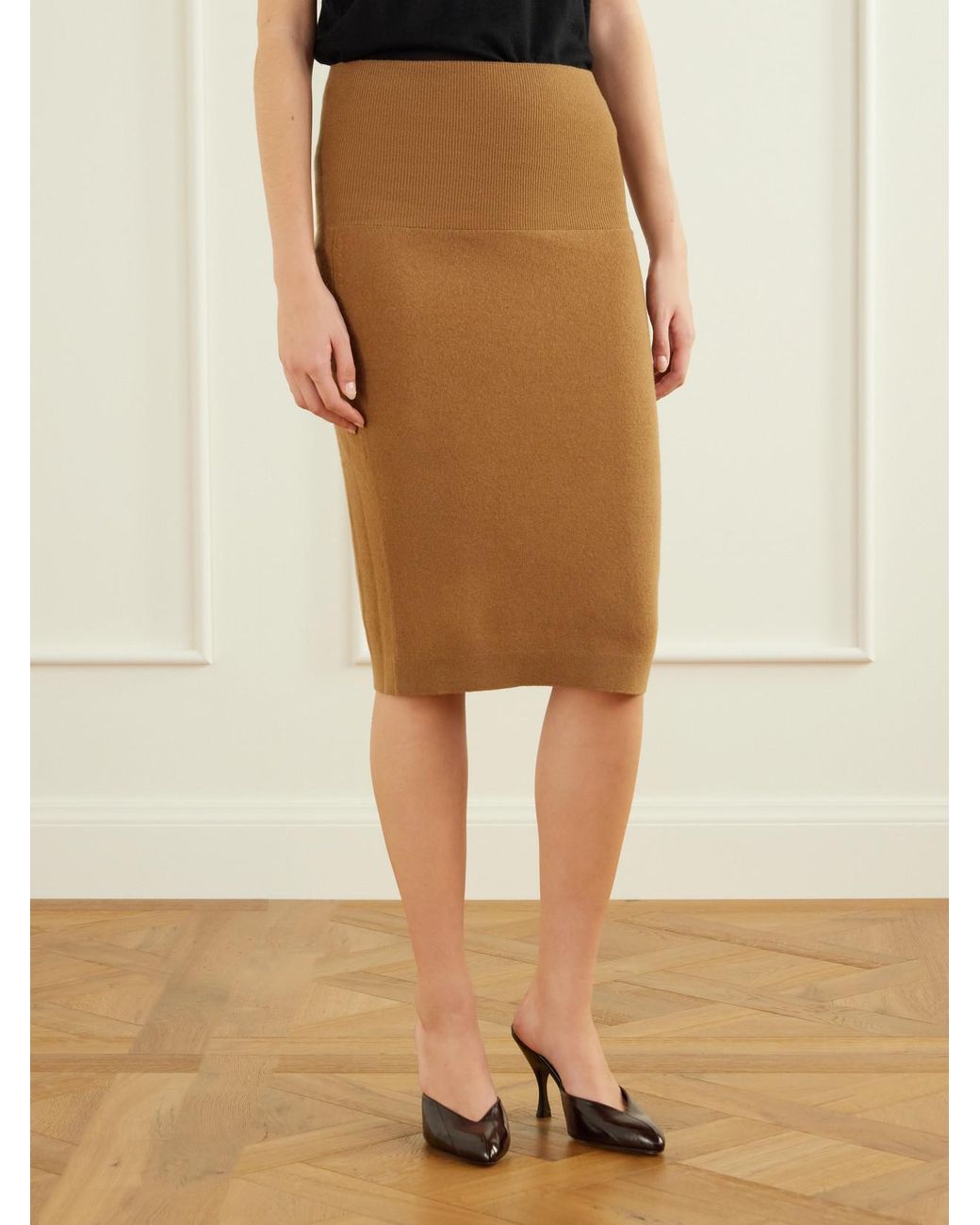 Stella McCartney Natural Wool Midi Skirt