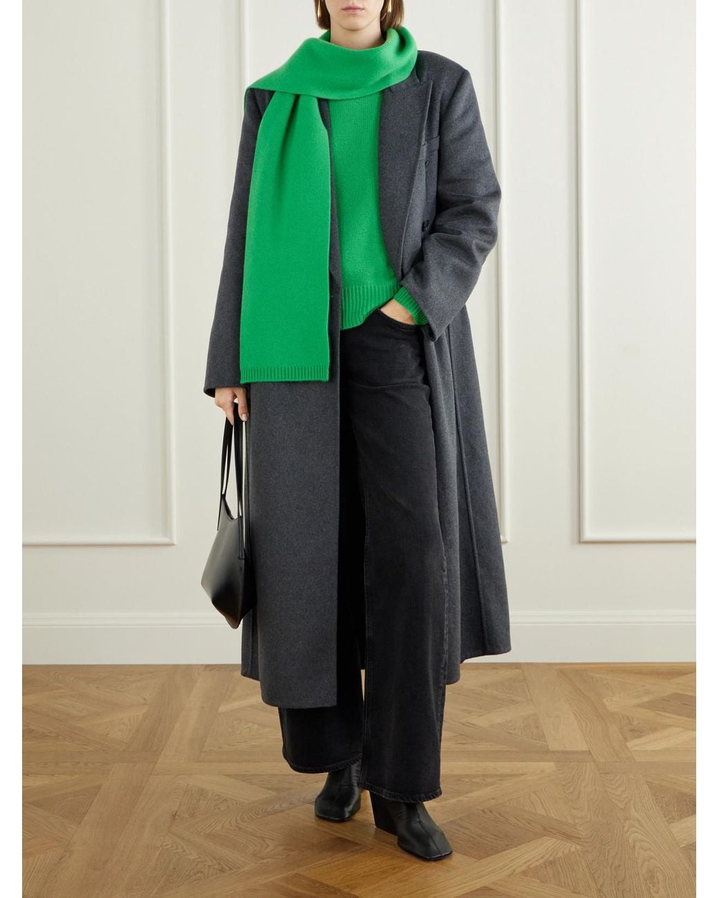 Lisa Yang Green Frederica Cashmere Scarf