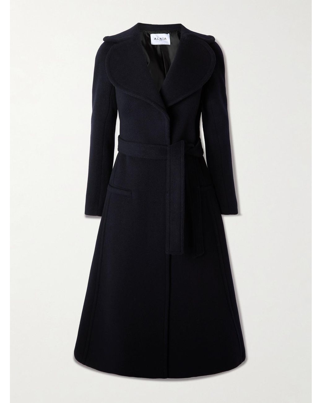 Alaïa Black Belted Wool Coat