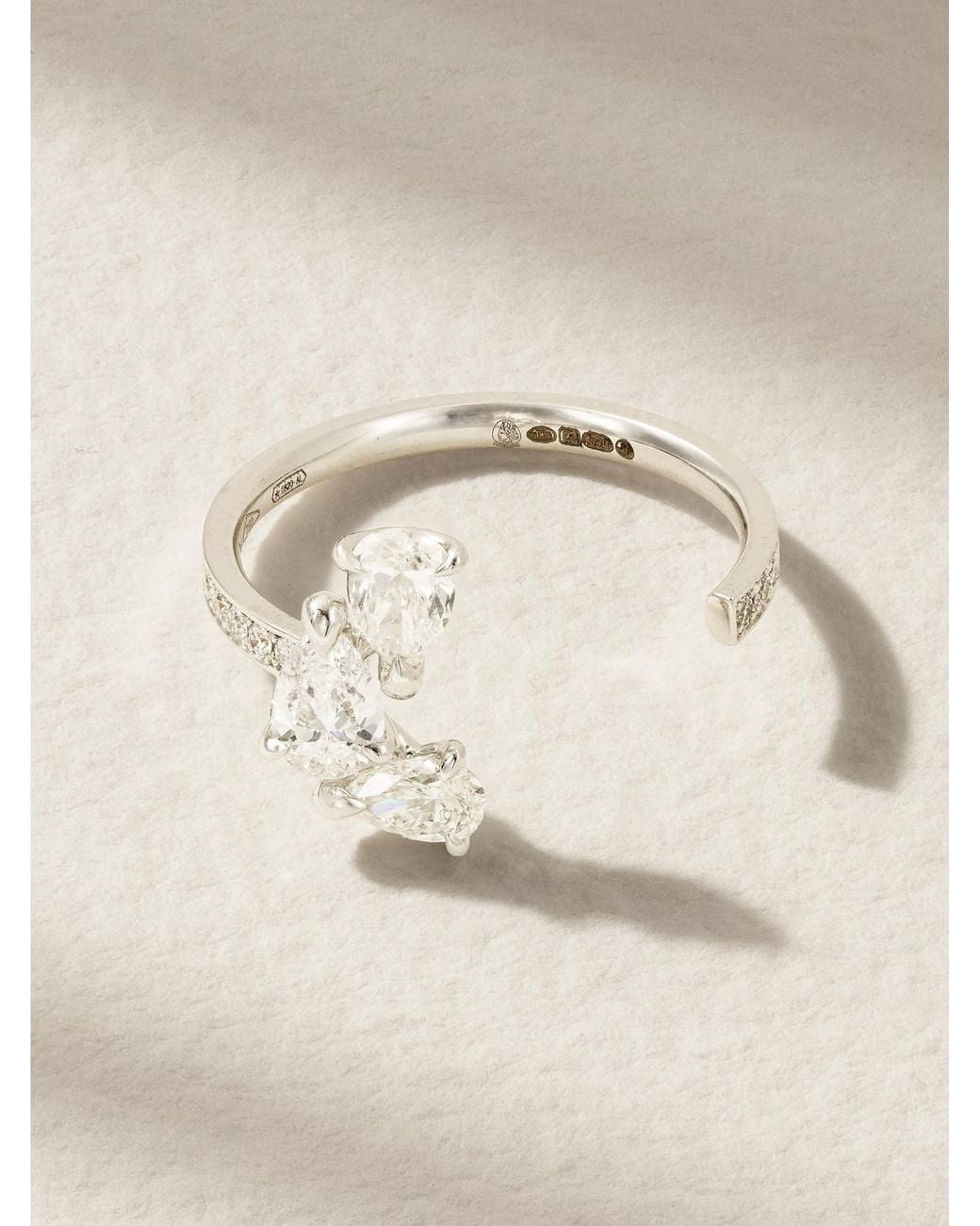 Repossi Natural Serti Sur Vide 18-Karat Diamond Ring