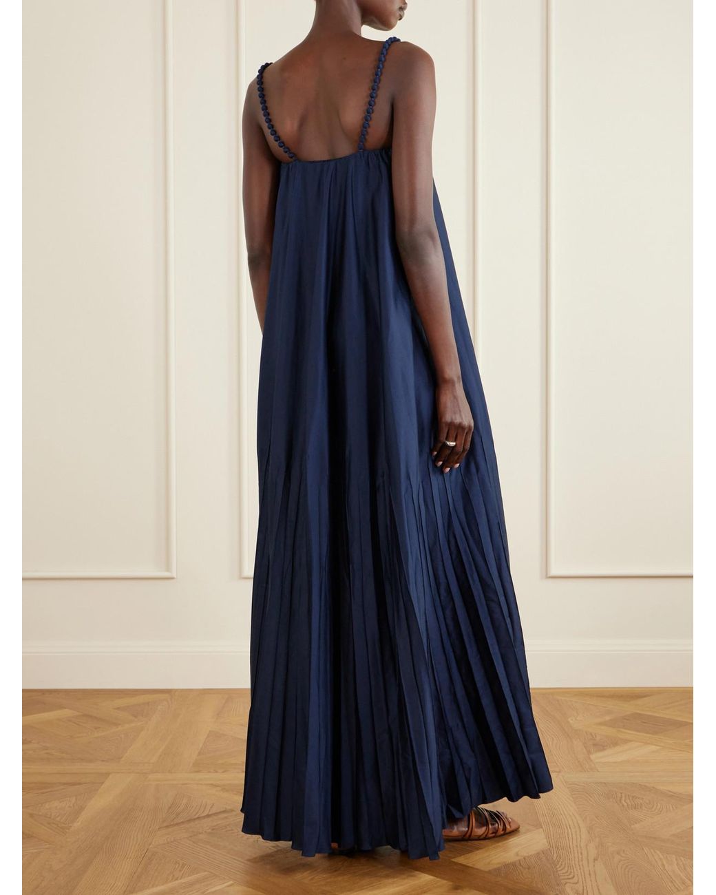 ANDRES OTALORA Blue Asali Contigo Cotton-Poplin Maxi Dress