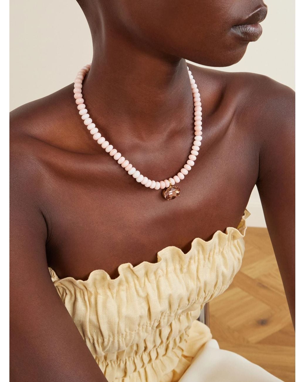 Jennifer Behr Natural Sidonie-Tone Quartz Necklace